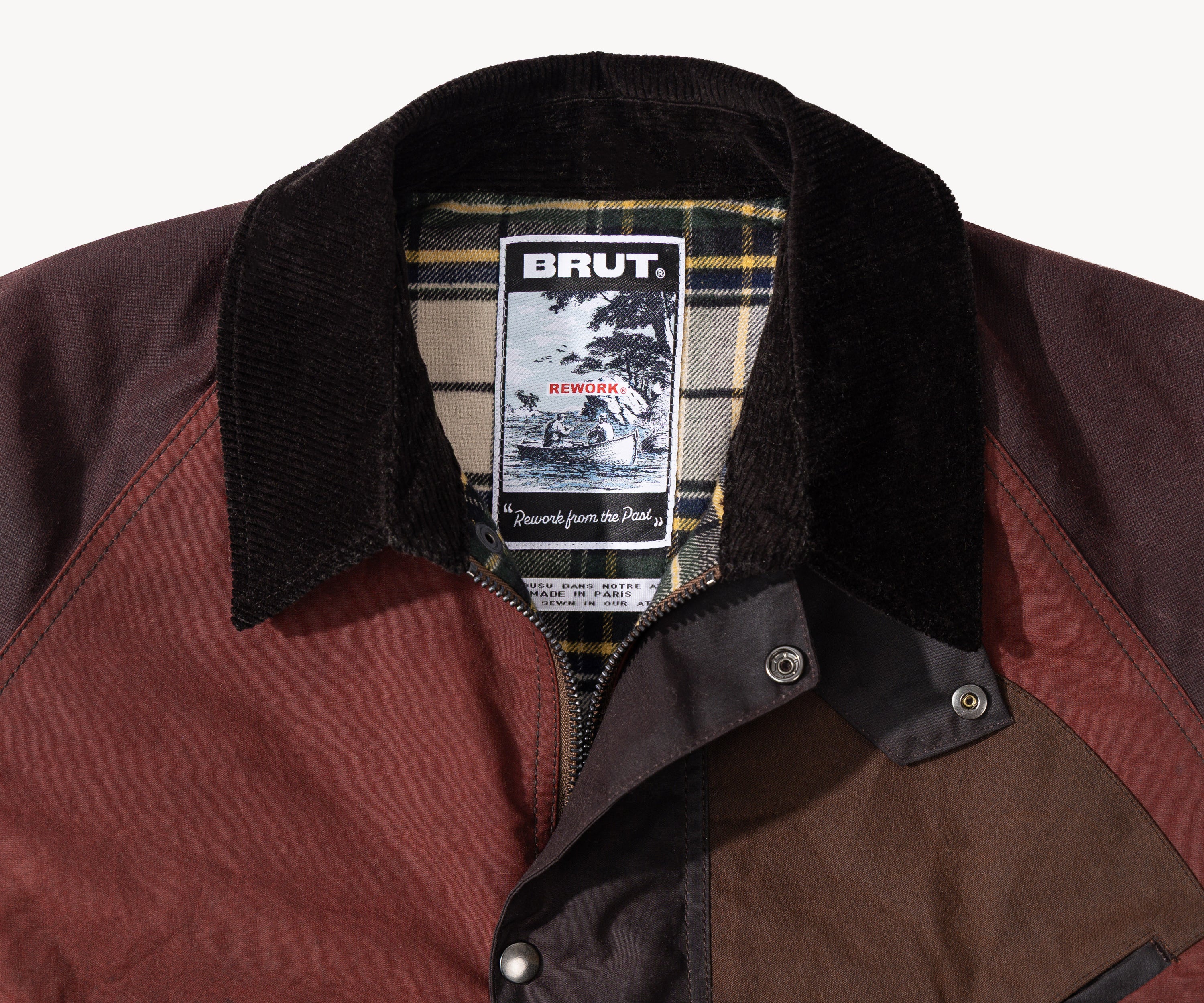 REWORK® KEEPER WAX JACKET - N° 002 Coats & Jackets SMALL / BROWN - BRUT Clothing