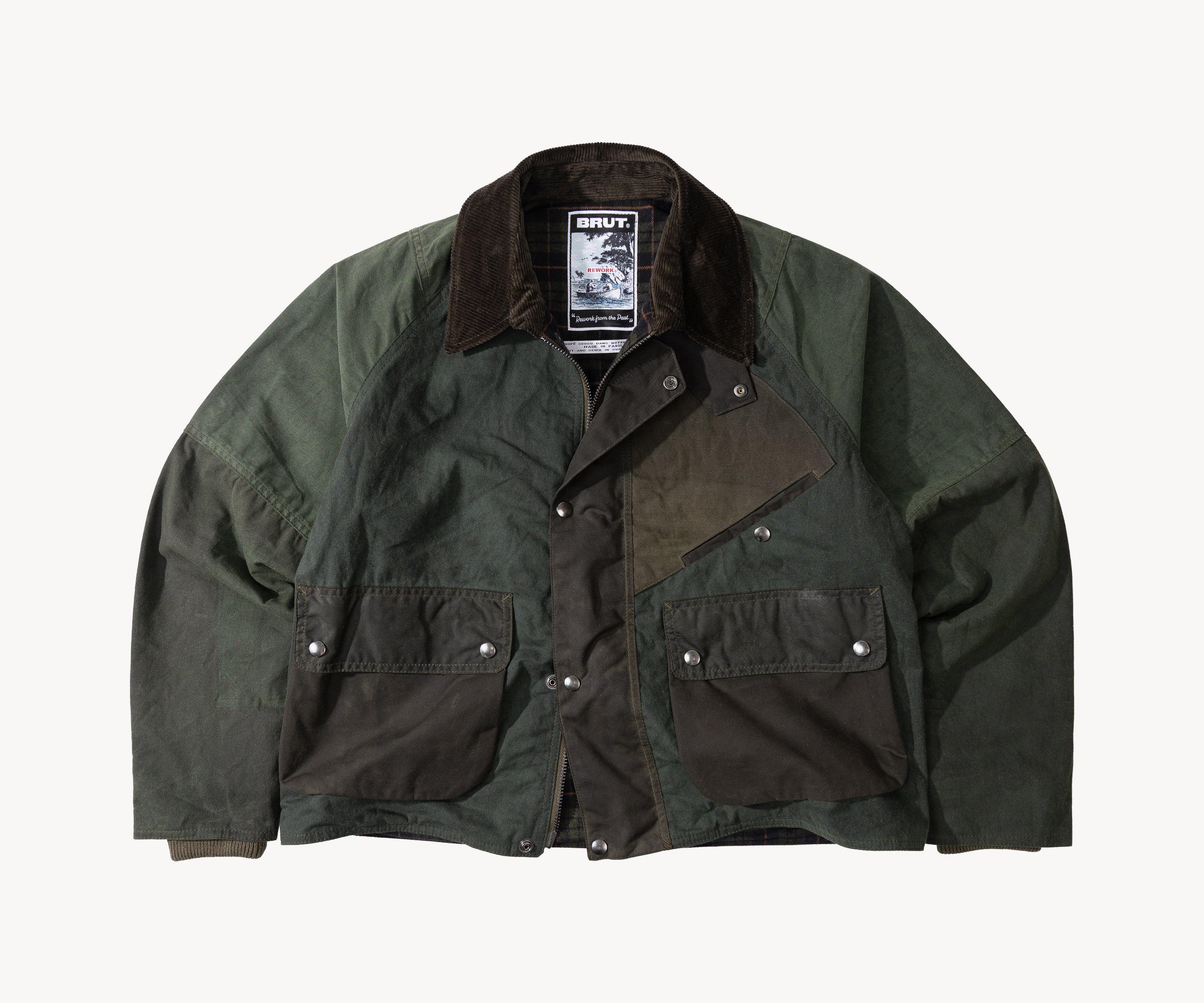 REWORK® KEEPER WAX JACKET - N° 006 Coats & Jackets SMALL / GREEN - BRUT Clothing