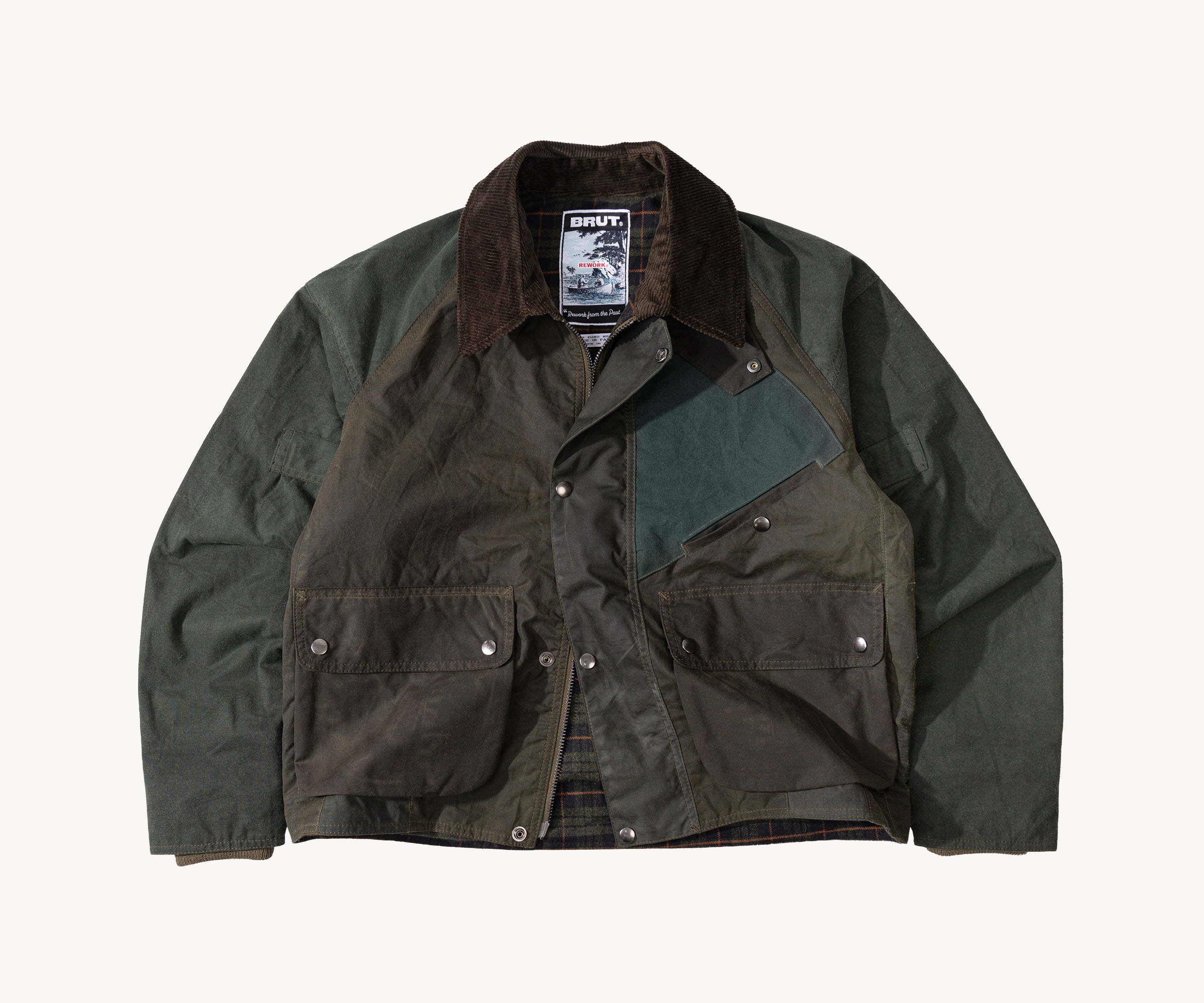 REWORK® KEEPER WAX JACKET - N° 008 SMALL / VERT - BRUT Clothing