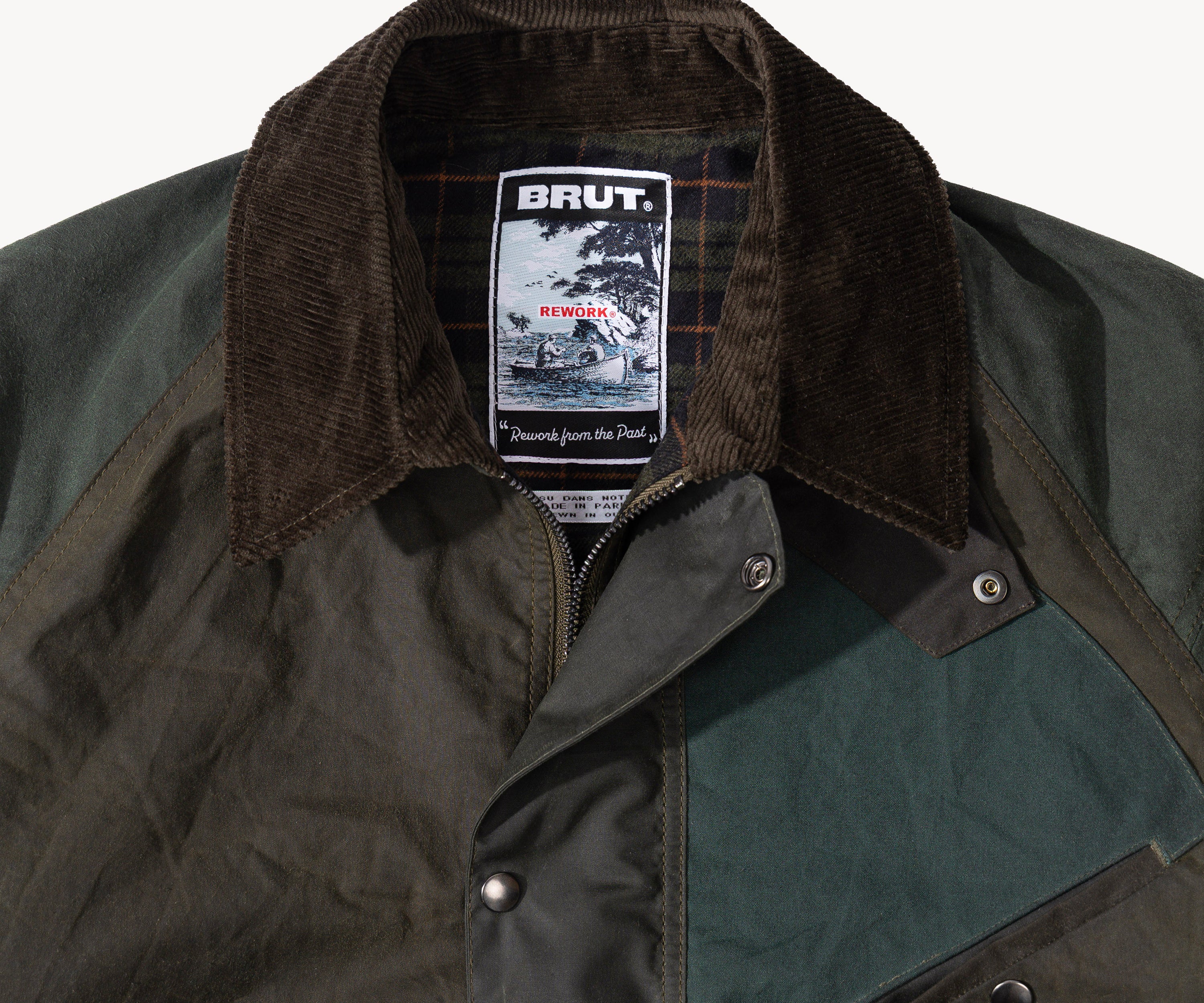 REWORK® KEEPER WAX JACKET - N° 008 Coats & Jackets SMALL / GREEN - BRUT Clothing