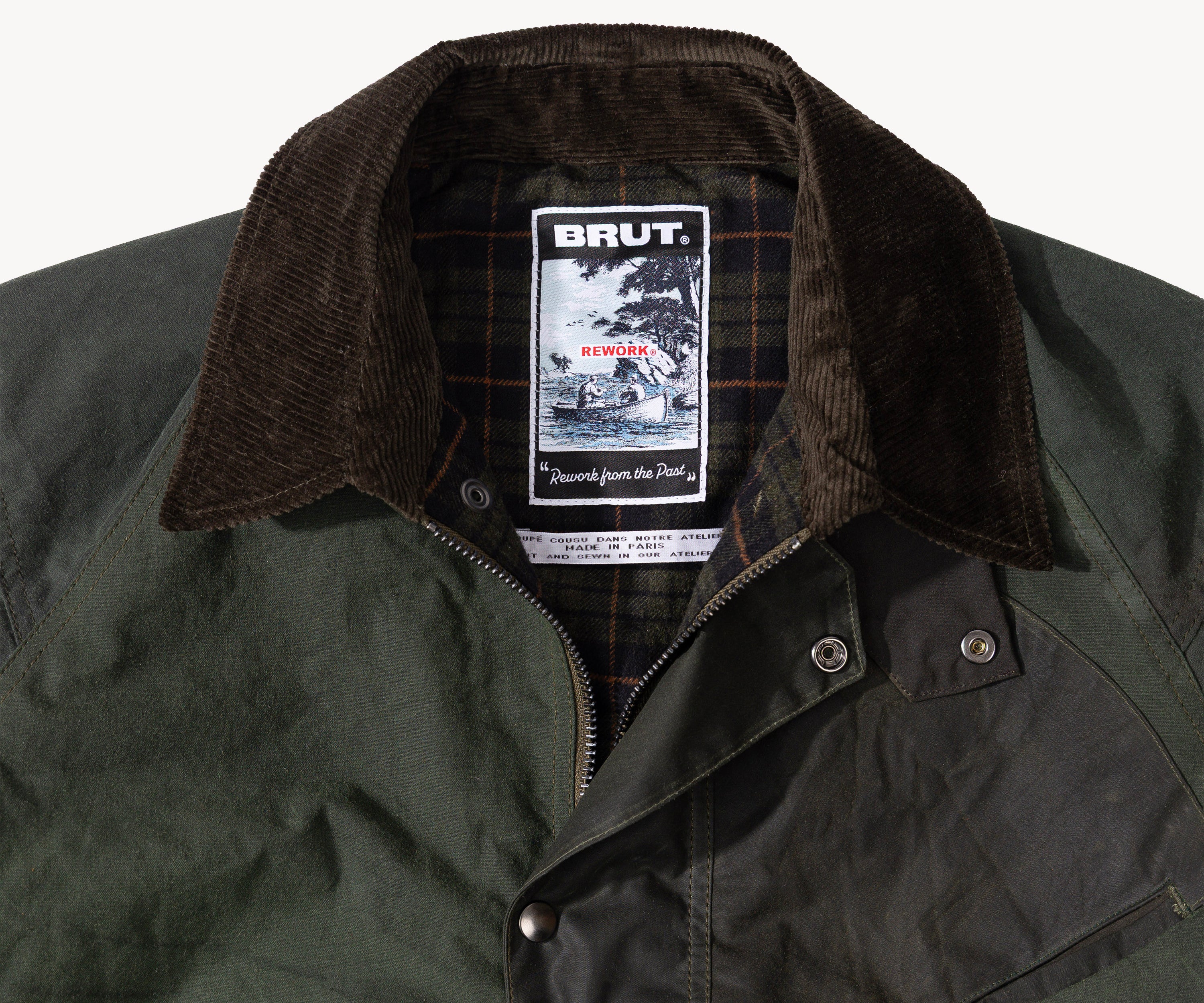 REWORK® KEEPER WAX JACKET - N° 009 Coats & Jackets SMALL / GREEN - BRUT Clothing
