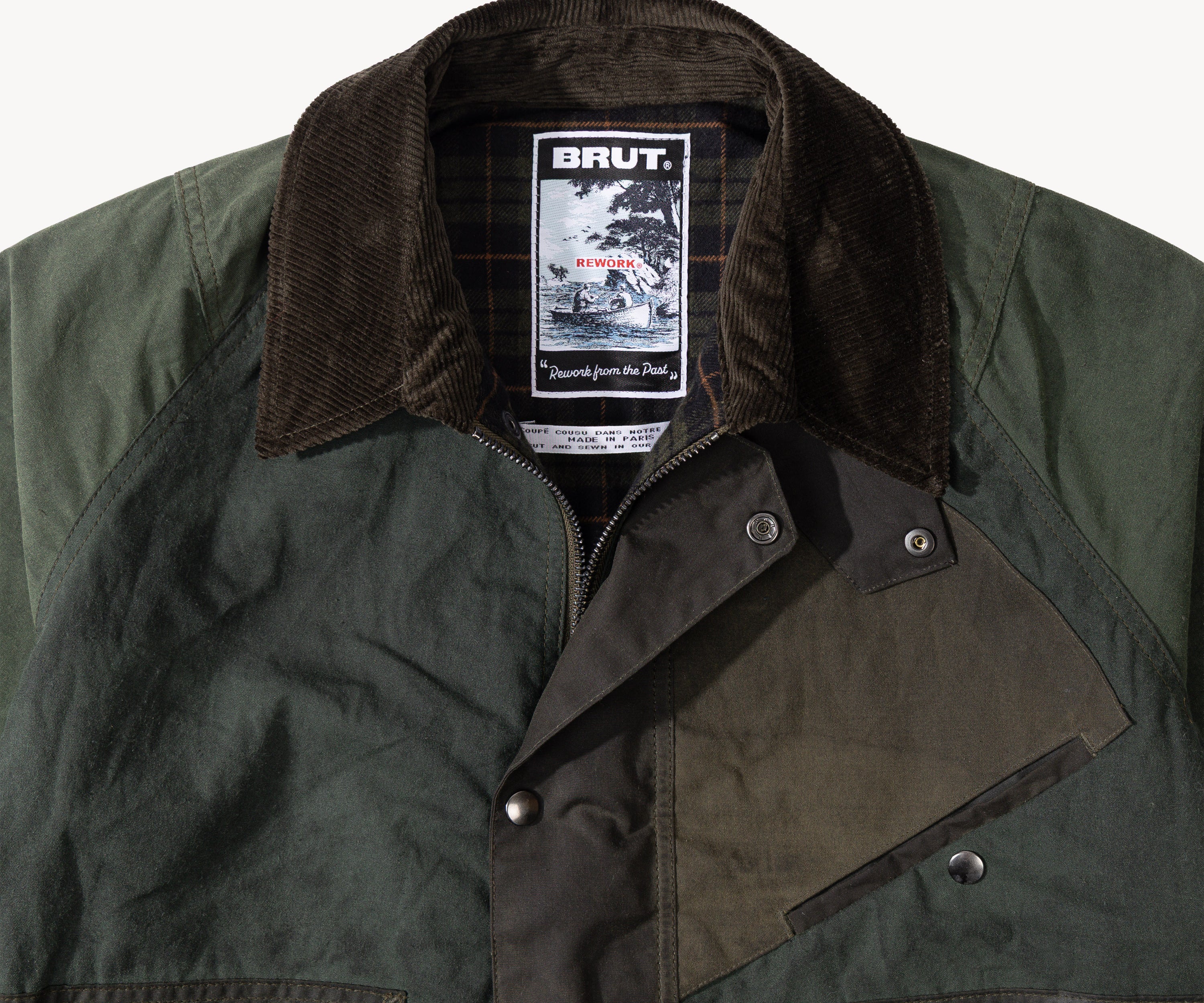 REWORK® KEEPER WAX JACKET - N° 006 Coats & Jackets SMALL / GREEN - BRUT Clothing