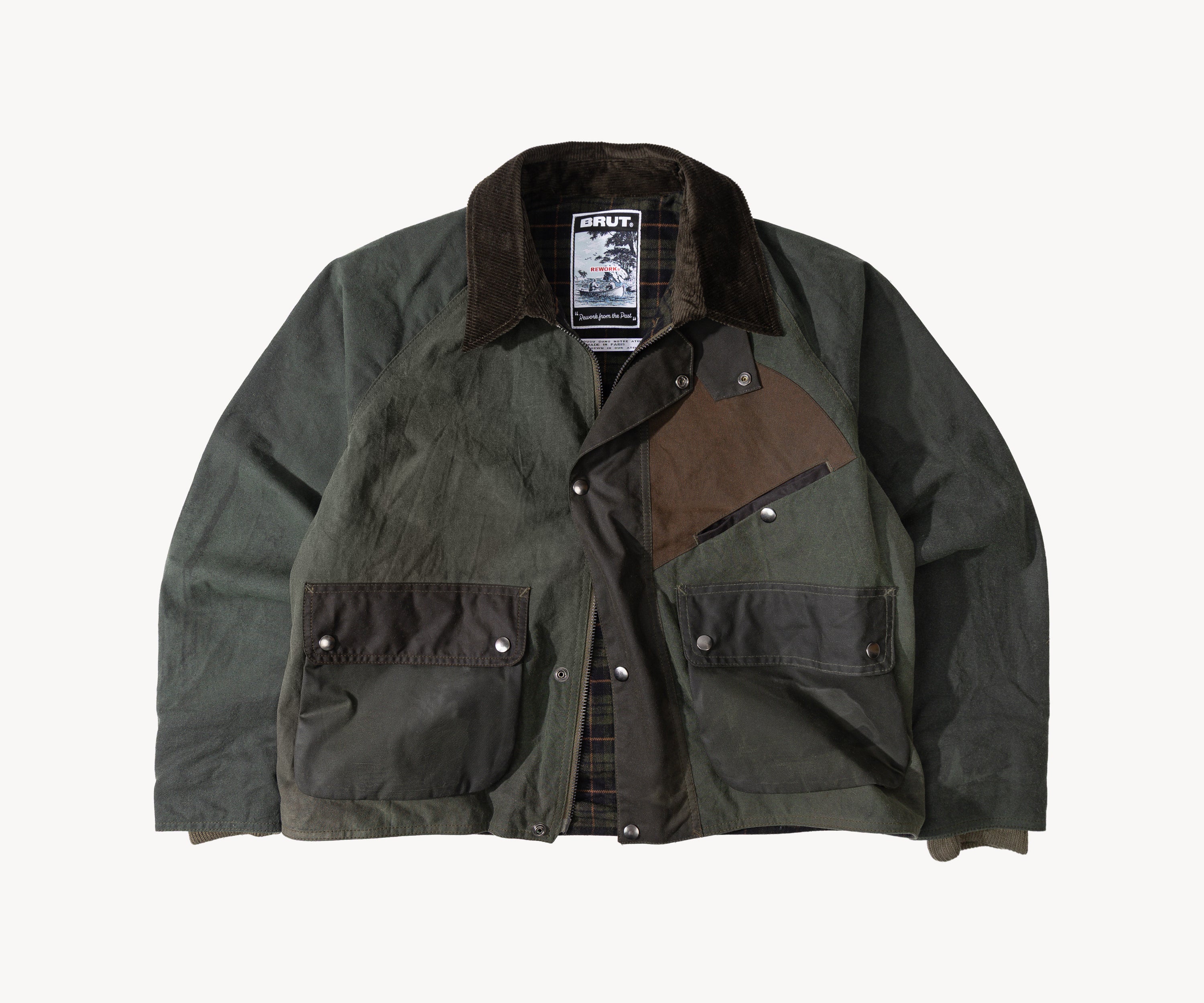 REWORK® KEEPER WAX JACKET - N° 010 Coats & Jackets SMALL / GREEN - BRUT Clothing