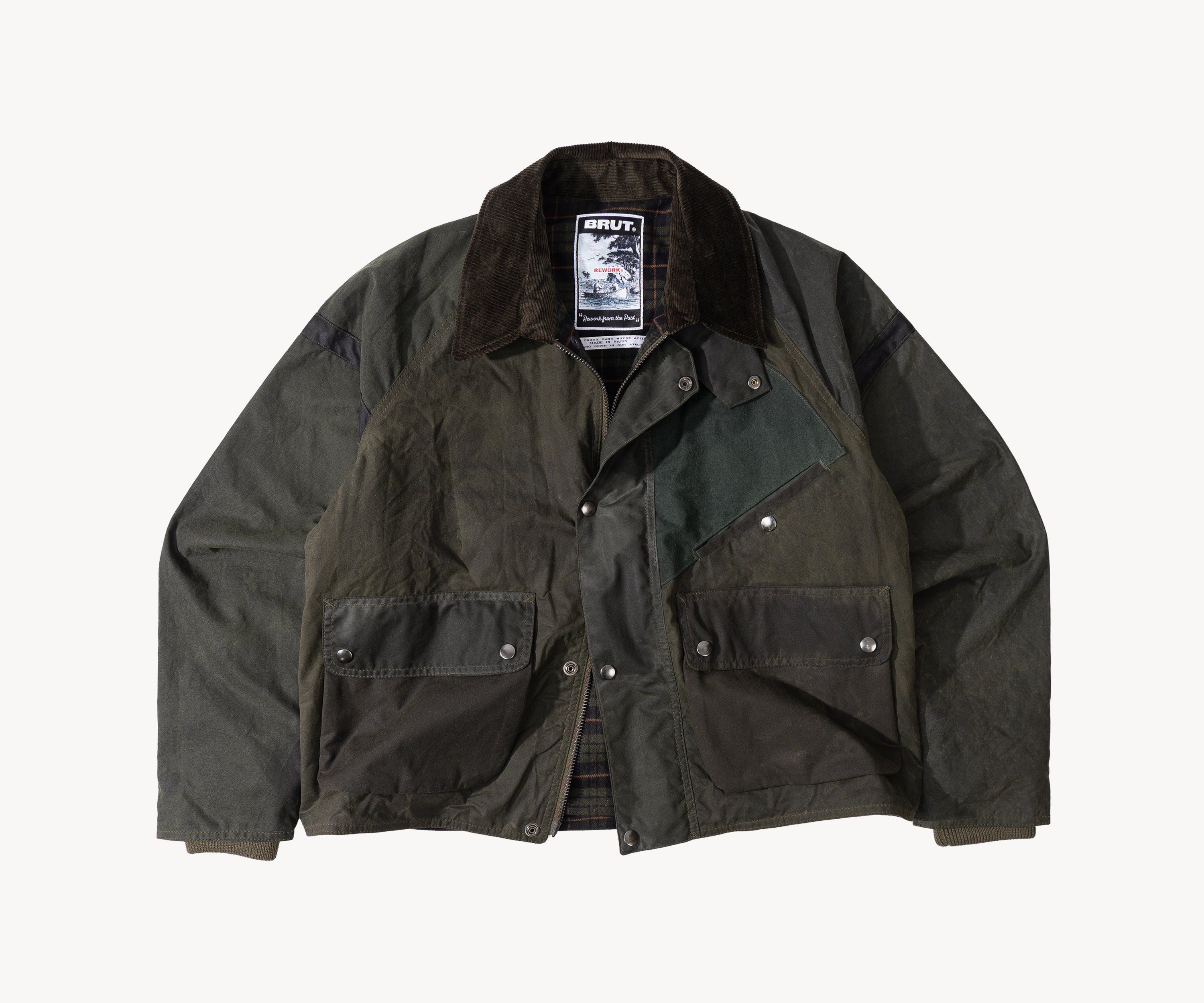 REWORK® KEEPER WAX JACKET - N° 011 Coats & Jackets SMALL / GREEN - BRUT Clothing