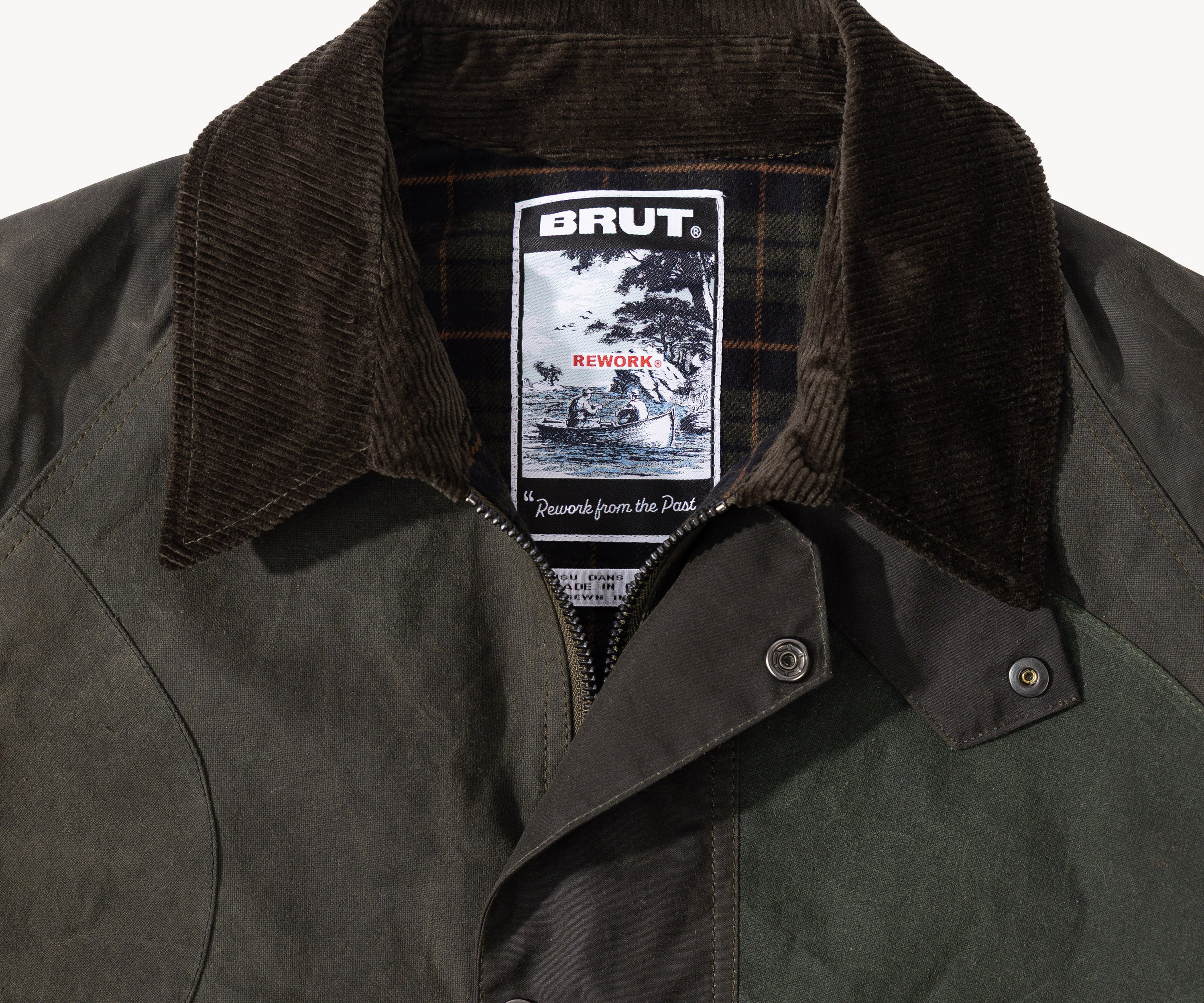 REWORK® KEEPER WAX JACKET - N° 007 Coats & Jackets SMALL / GREEN - BRUT Clothing