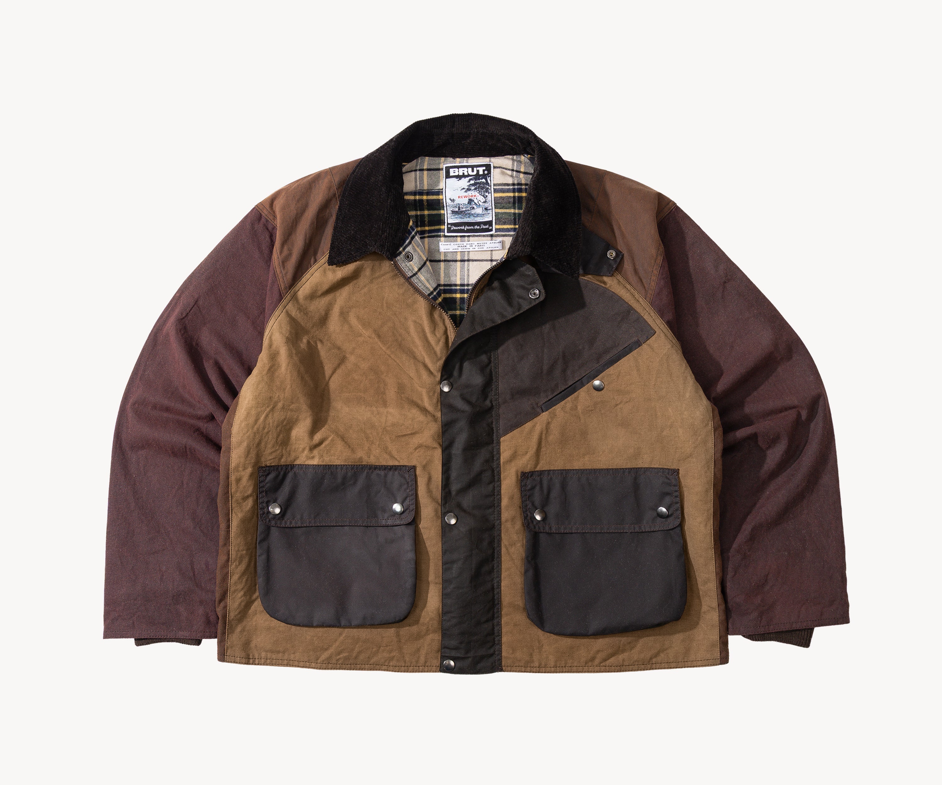 REWORK® KEEPER WAX JACKET - N° 055 Coats & Jackets X-LARGE / BROWN - BRUT Clothing