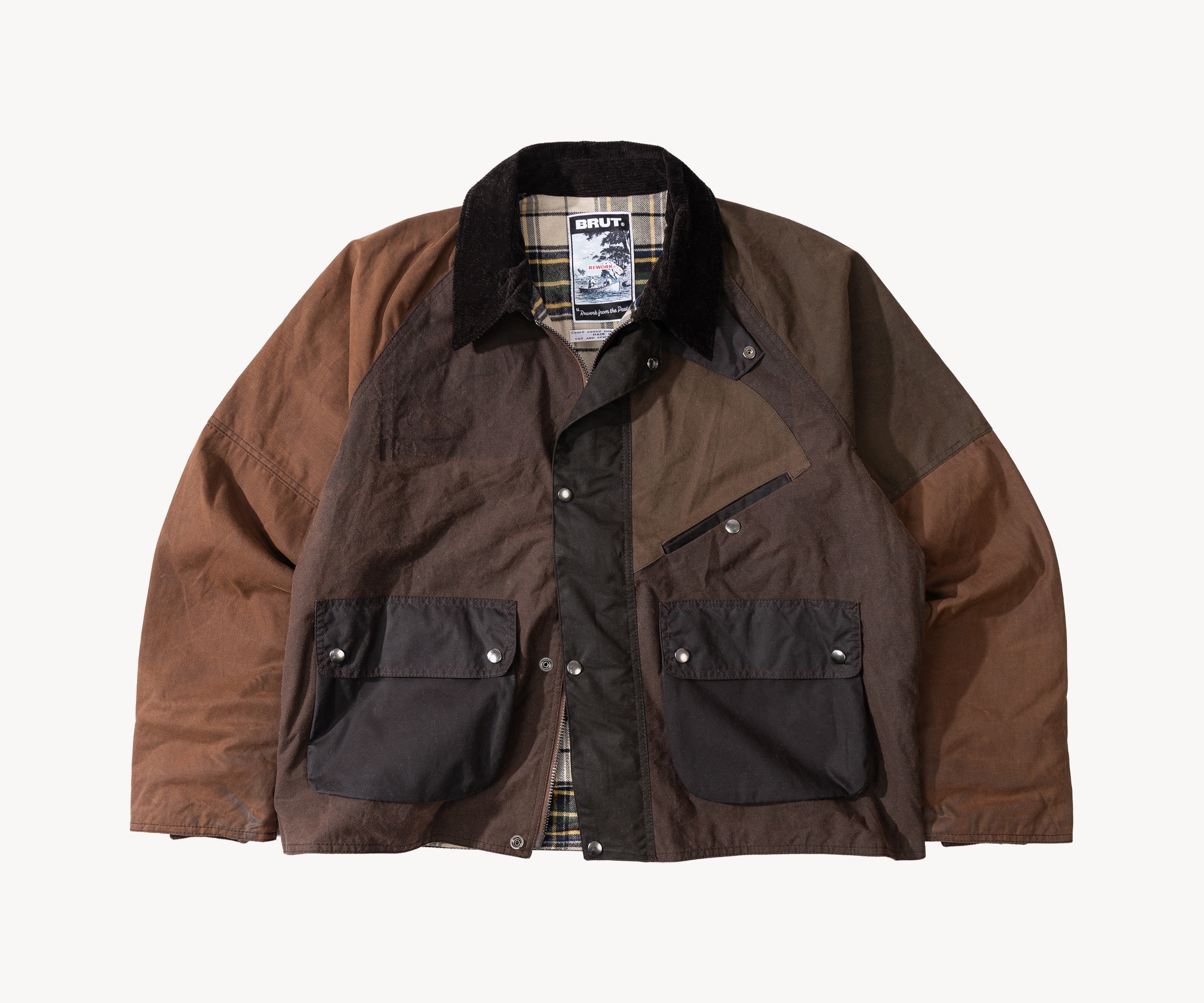 REWORK® KEEPER WAX JACKET - N° 057 Coats & Jackets X-LARGE / BROWN - BRUT Clothing