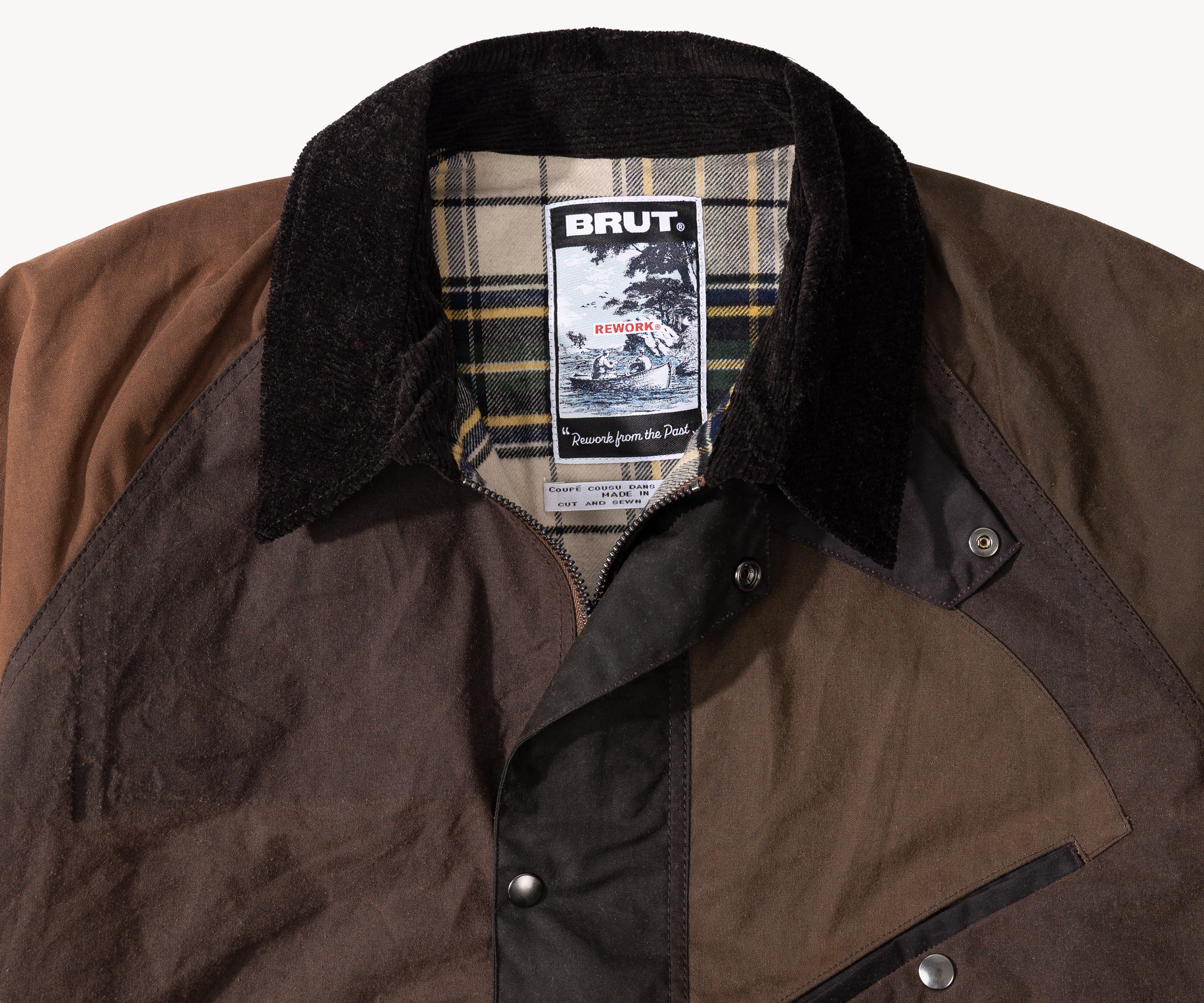 REWORK® KEEPER WAX JACKET - N° 057 Coats & Jackets X-LARGE / BROWN - BRUT Clothing