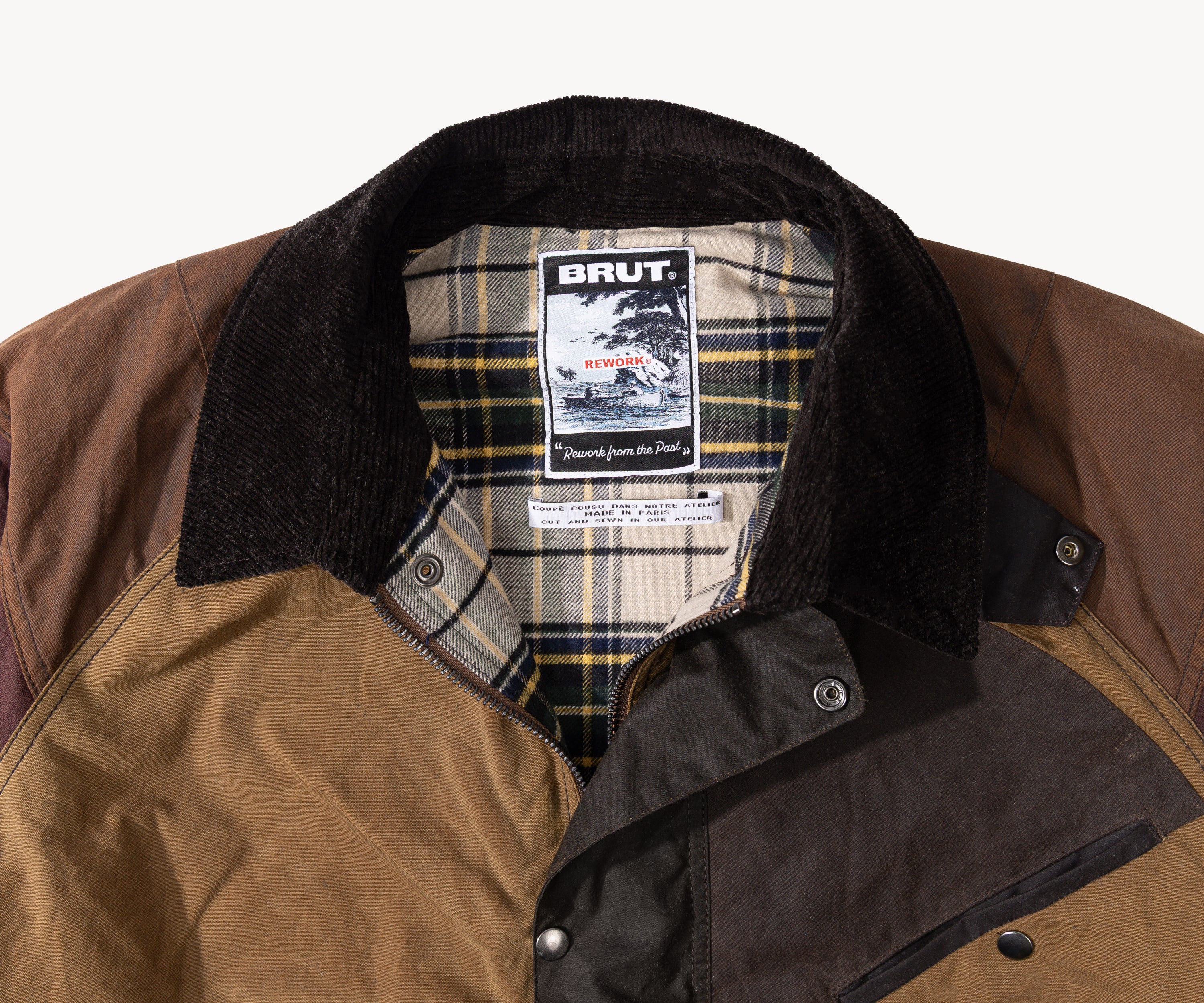 REWORK® KEEPER WAX JACKET - N° 055 Coats & Jackets X-LARGE / BROWN - BRUT Clothing