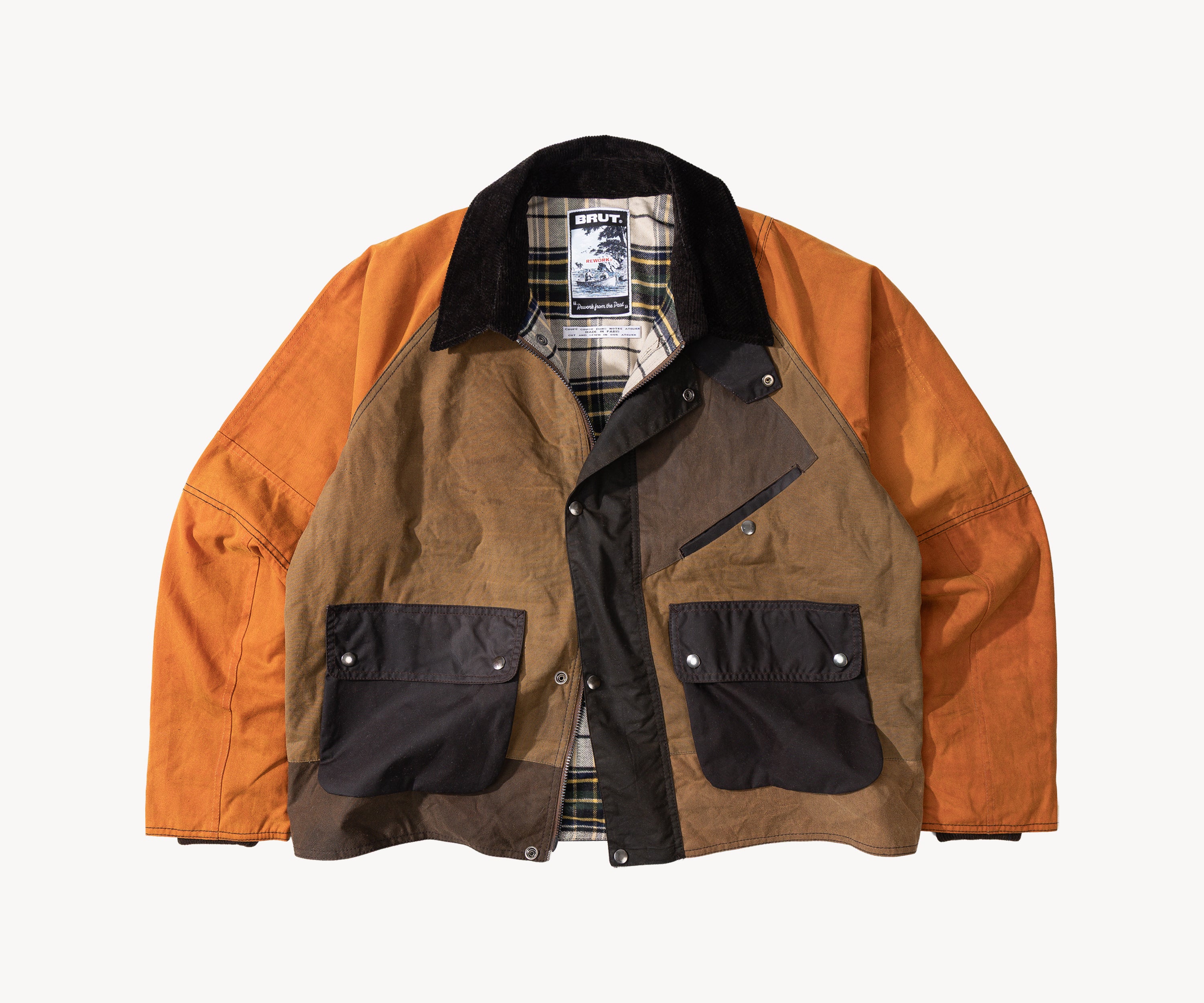 REWORK® KEEPER WAX JACKET - N° 060 Coats & Jackets X-LARGE / BROWN - BRUT Clothing