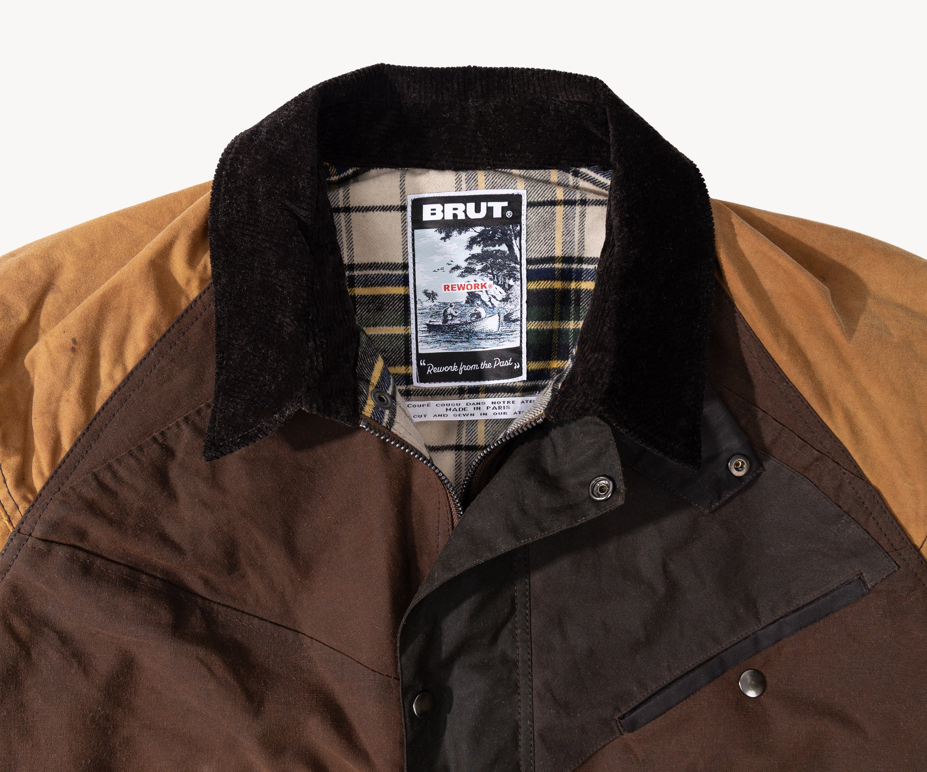 REWORK® KEEPER WAX JACKET - N° 056 Coats & Jackets X-LARGE / BROWN - BRUT Clothing