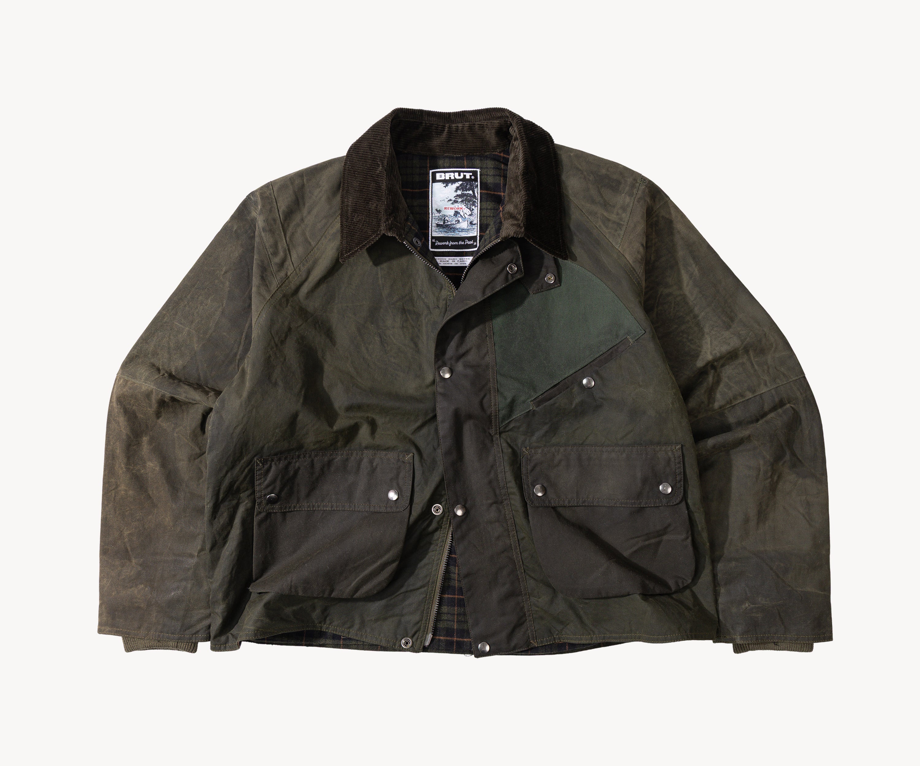 REWORK® KEEPER WAX JACKET - N° 061 Coats & Jackets X-LARGE / GREEN - BRUT Clothing