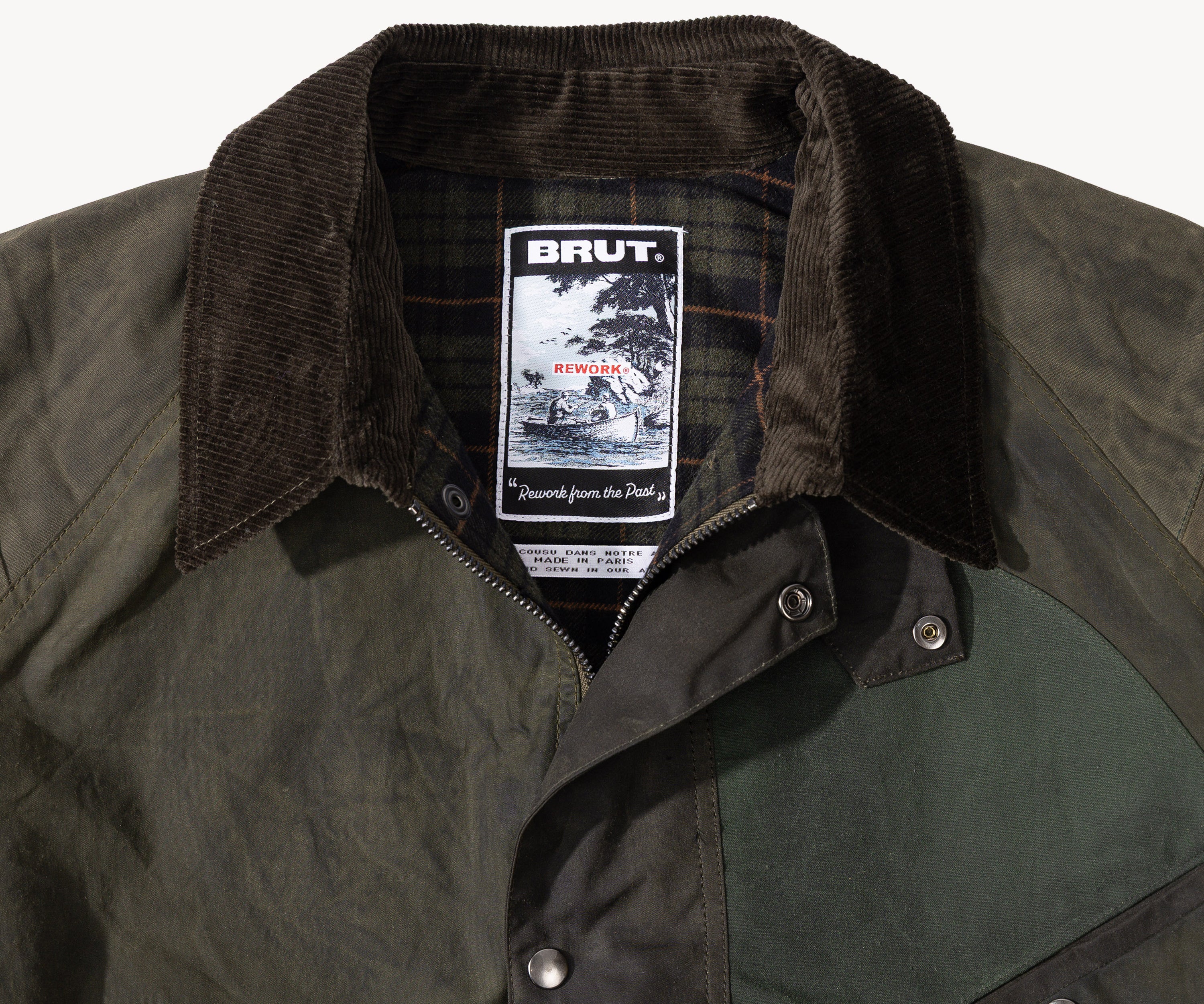 REWORK® KEEPER WAX JACKET - N° 061 Coats & Jackets X-LARGE / GREEN - BRUT Clothing