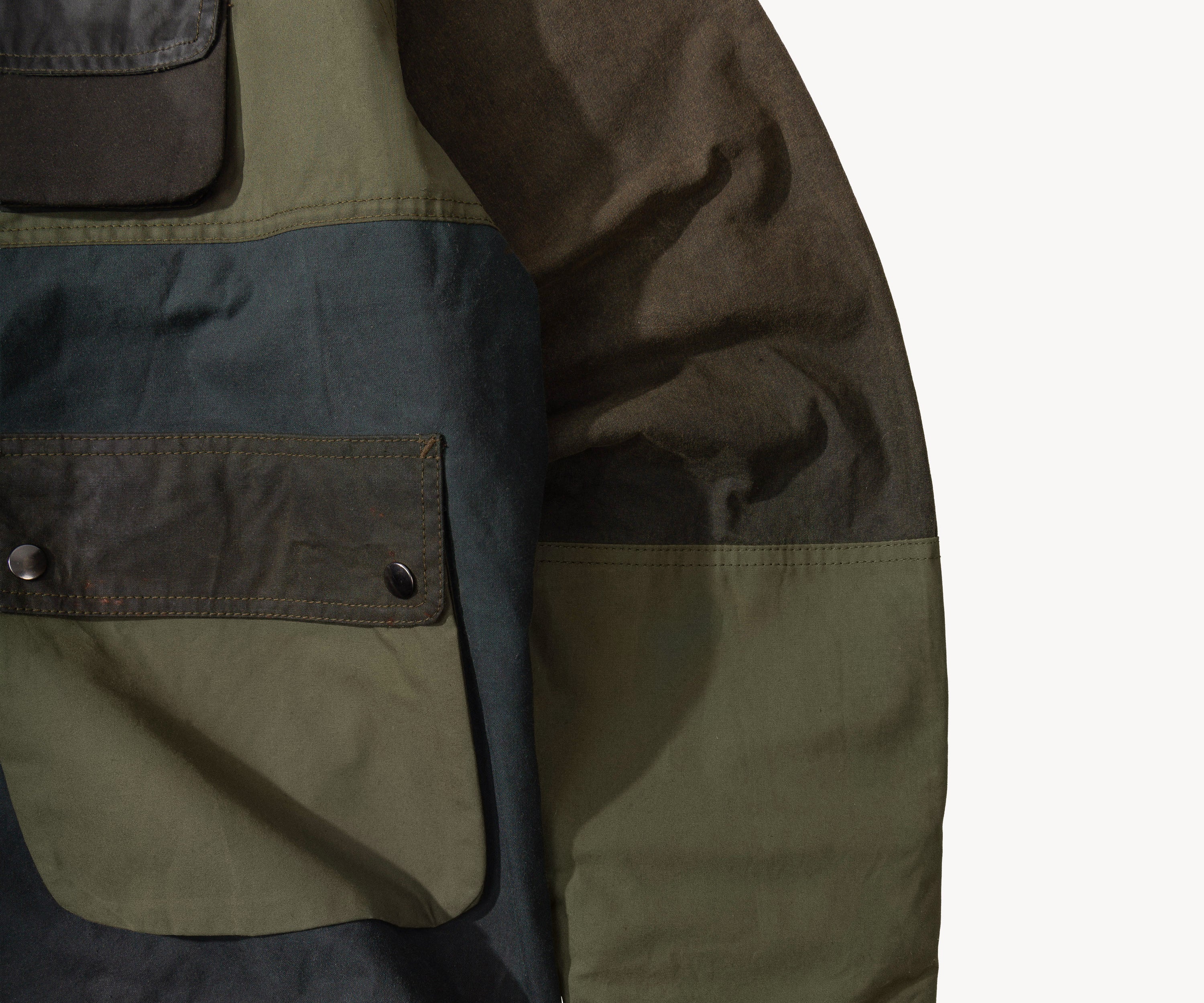 REWORK® FLY WAX JACKET - N° 059 Coats & Jackets X-LARGE / GREEN - BRUT Clothing