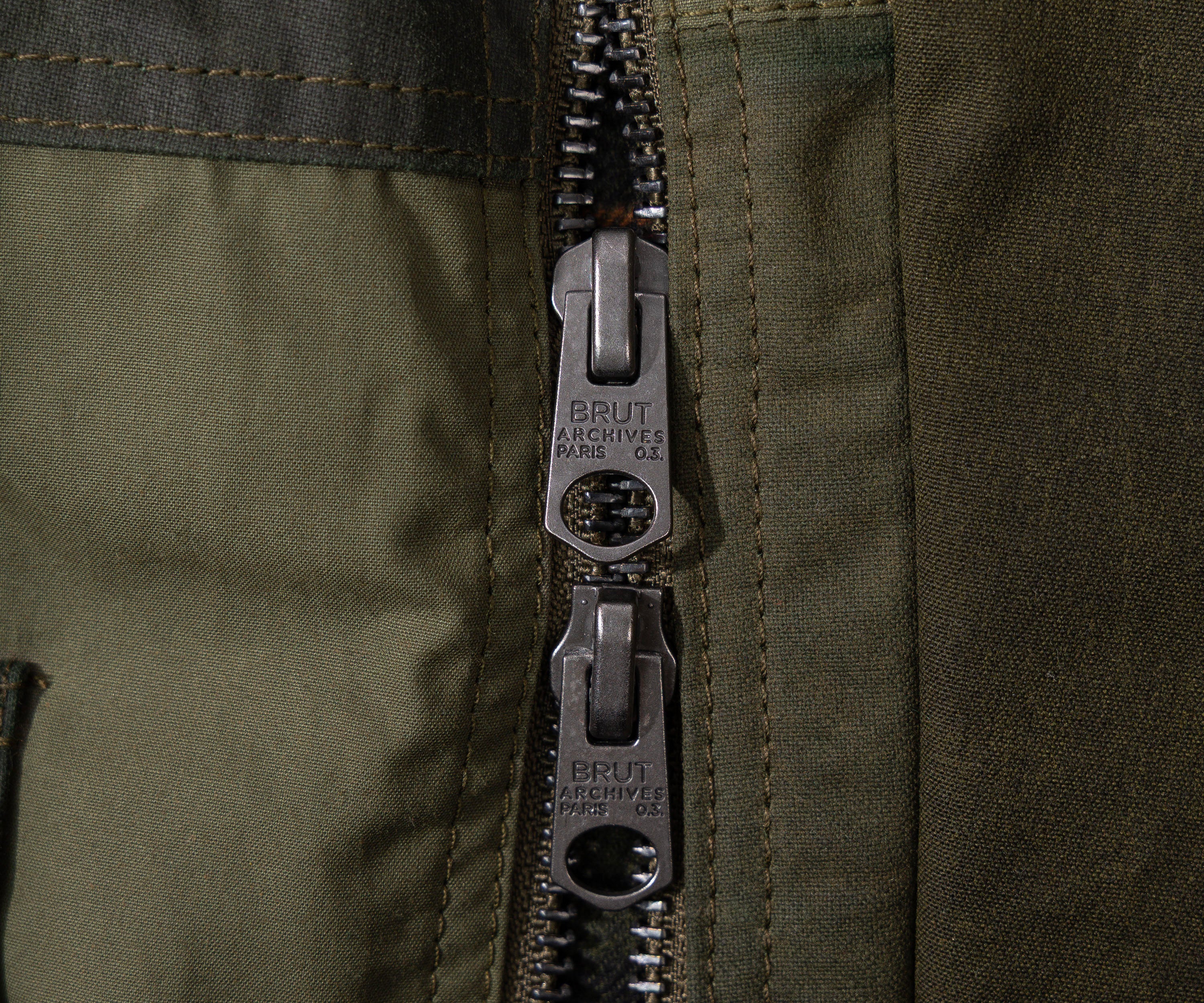 REWORK® FLY WAX JACKET - N° 054 Coats & Jackets X-LARGE / GREEN - BRUT Clothing