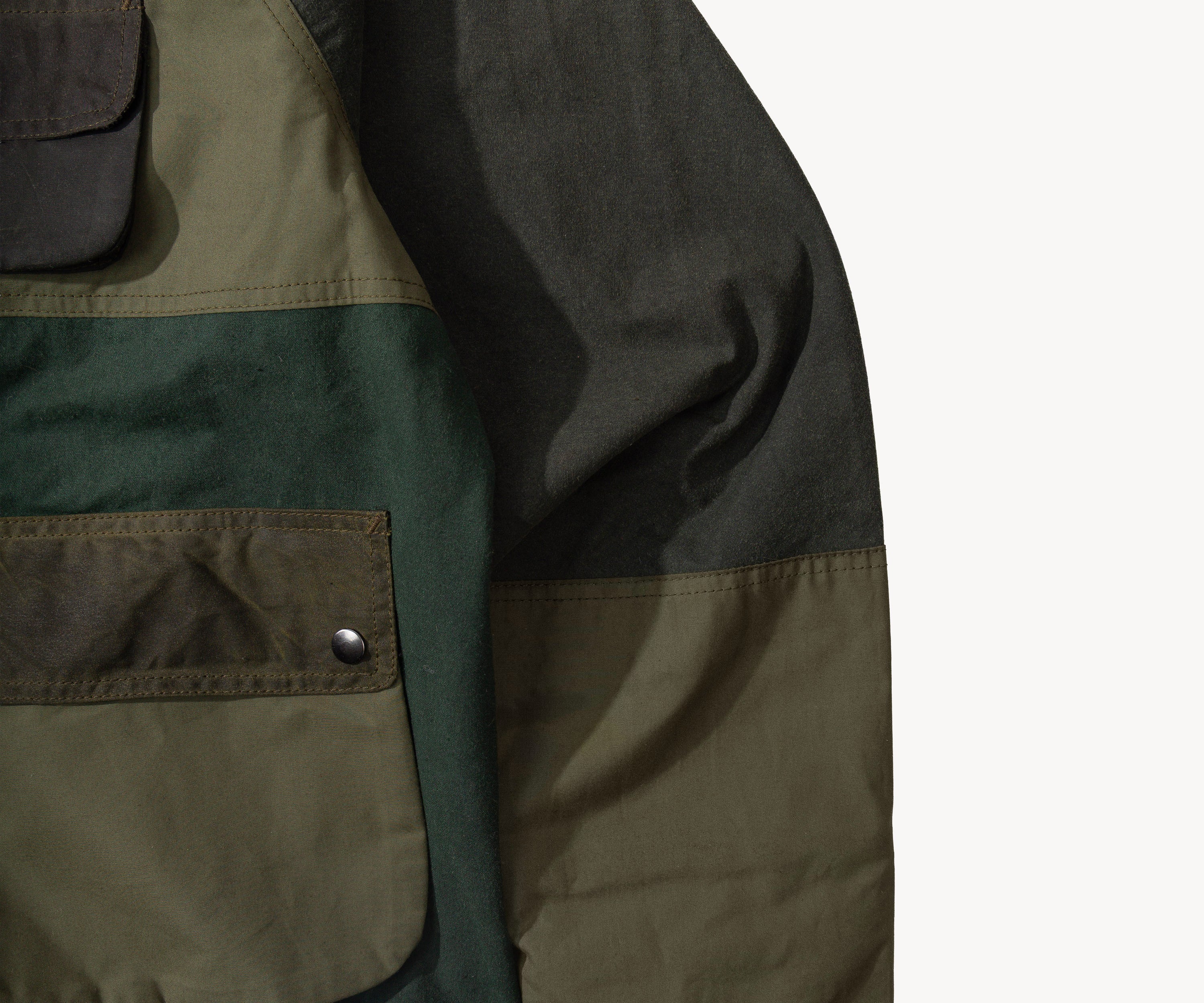 REWORK® FLY WAX JACKET - N° 055 Coats & Jackets X-LARGE / GREEN - BRUT Clothing