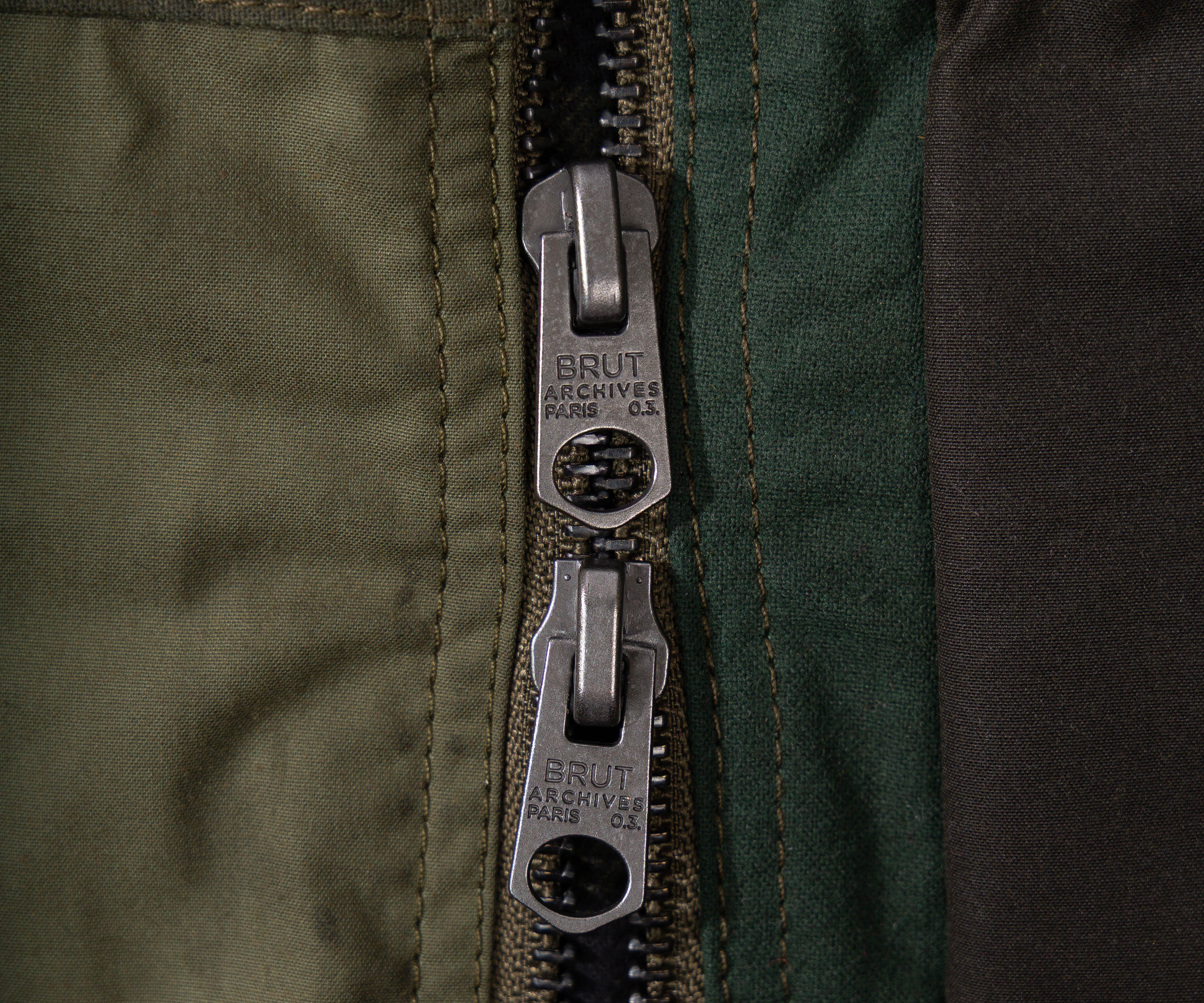 REWORK® FLY WAX JACKET - N° 055 Manteaux et vestes X-LARGE / VERT - BRUT Clothing
