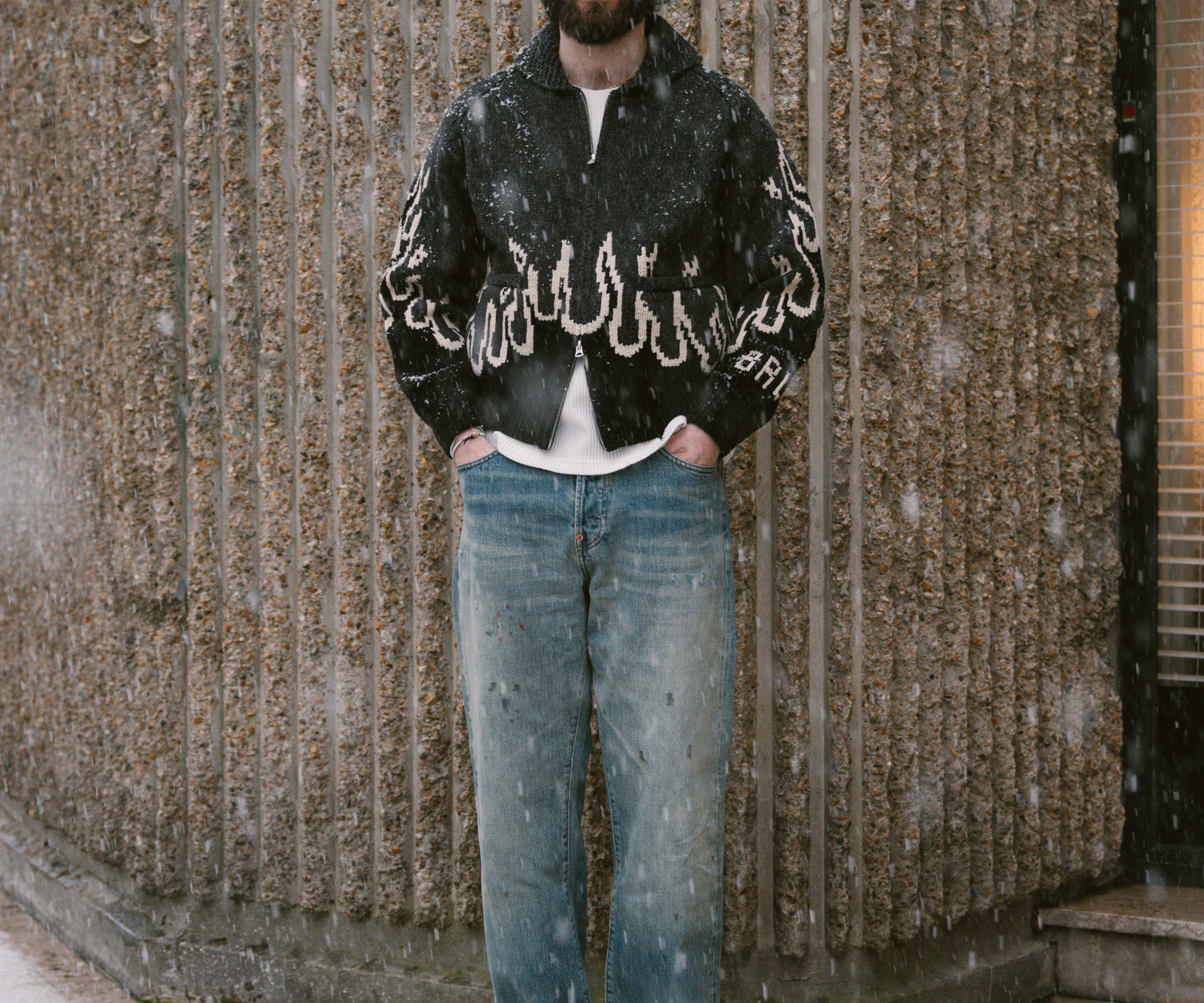 THE WARMEST ZIPPED SWEATER - Tricot - SMALL / GRIS FUMÉ / NOIR - BRUT Clothing