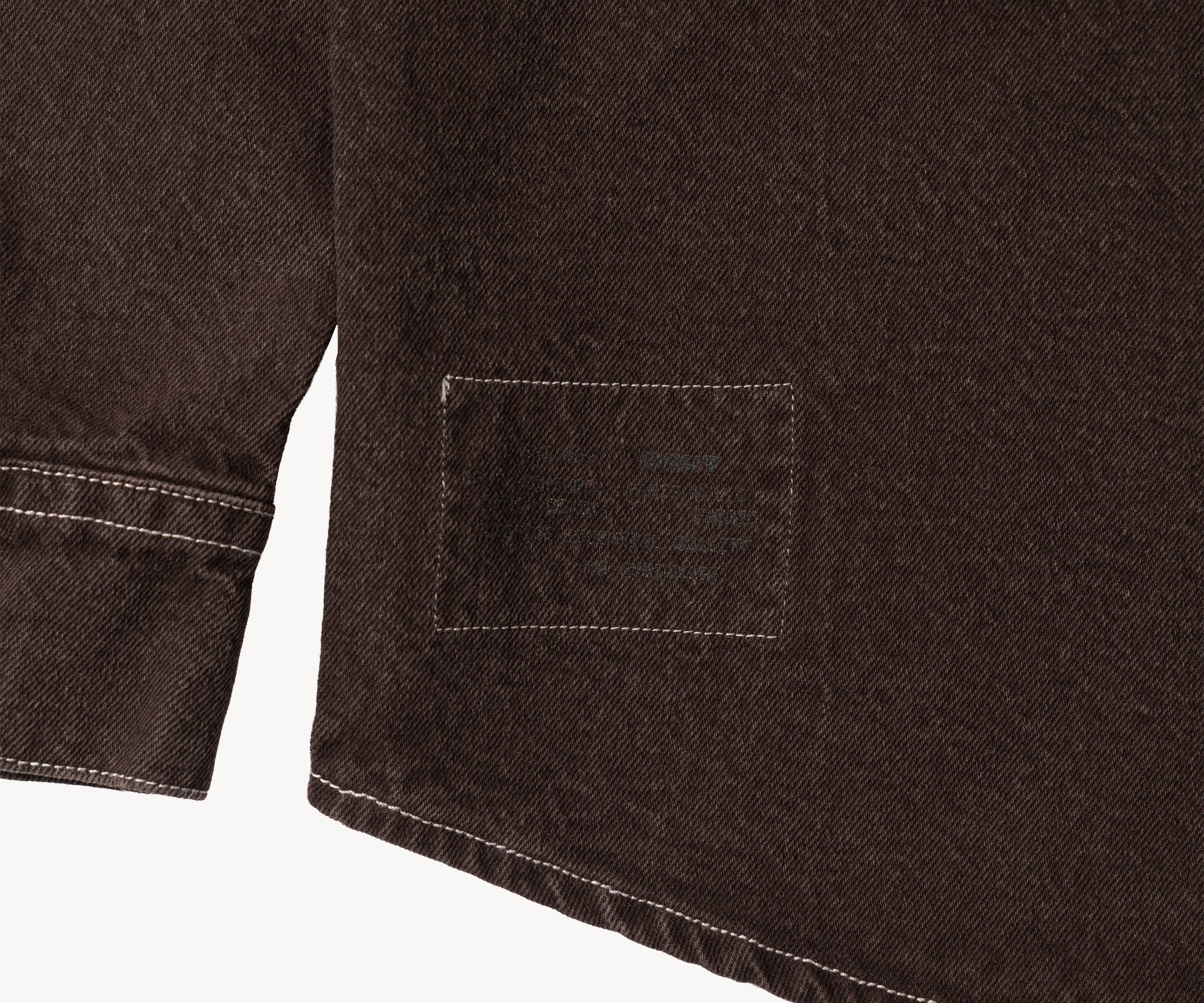 THE WESTERN DENIM SHIRT Shirts X-SMALL / OVERDYED BROWN - BRUT Clothing