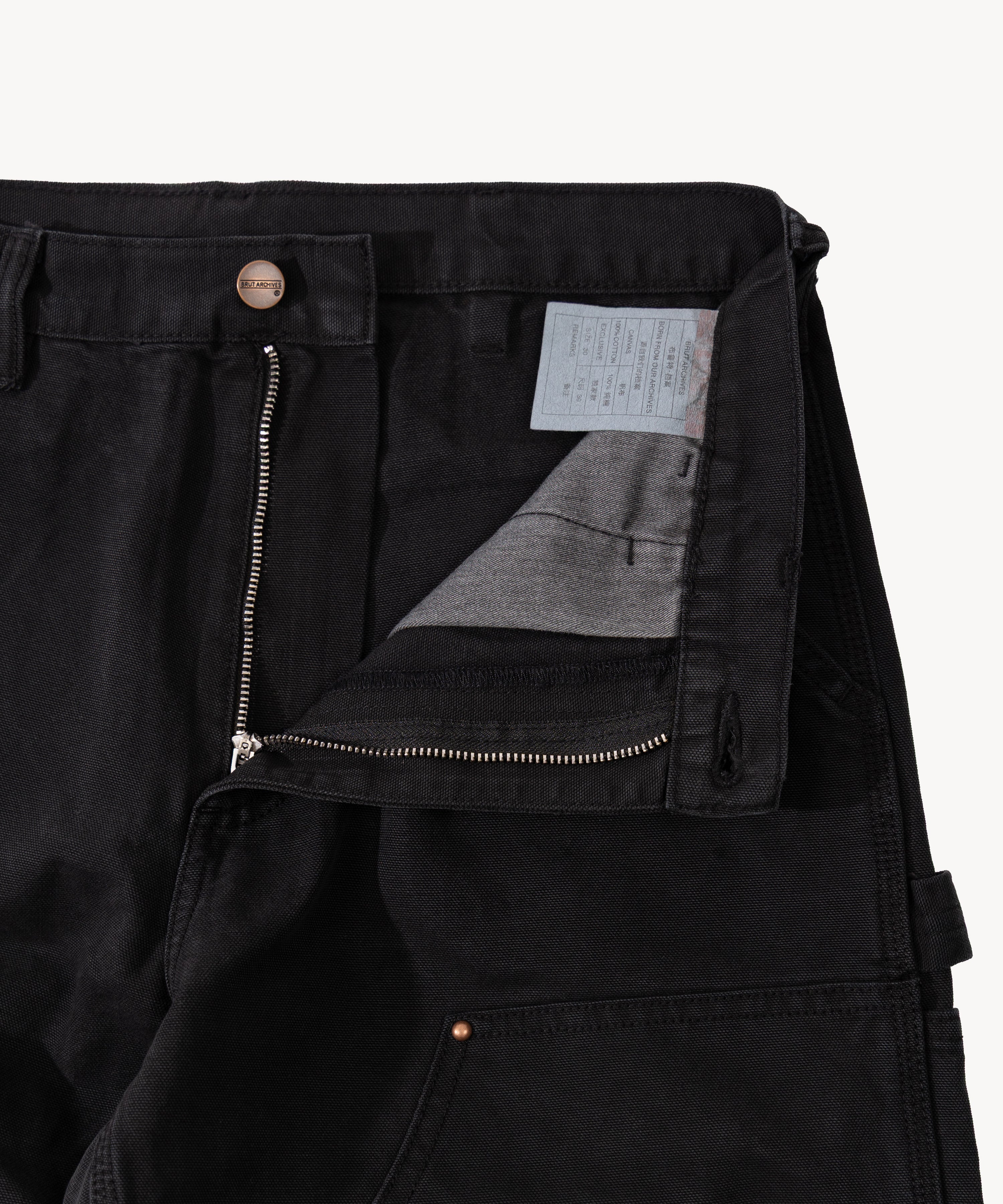 THE WIDE RIVET PANTS - BLACK | BRUT Clothing