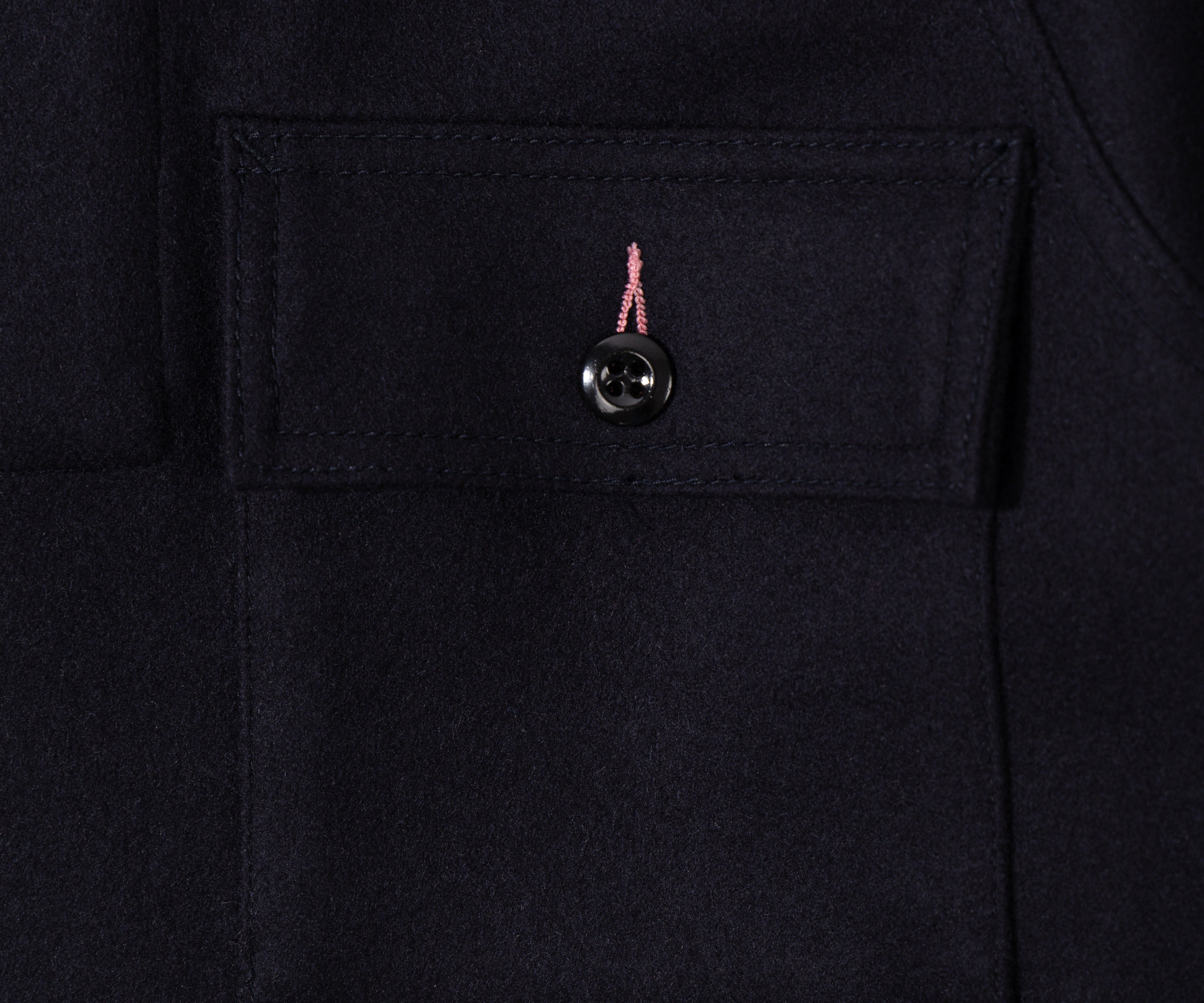 REWORK® WOOL FISHERMAN JACKET Shirts SMALL / BLUE - BRUT Clothing