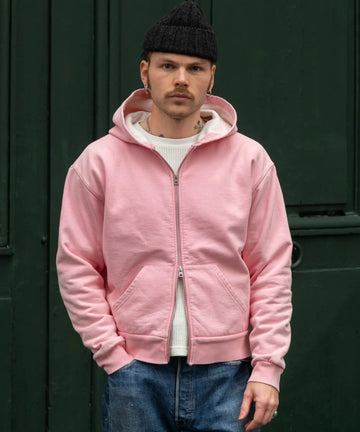 THE THERMAL ZIP SWEAT - DUSTY PINK | BRUT Vintage Shop | Worldwide