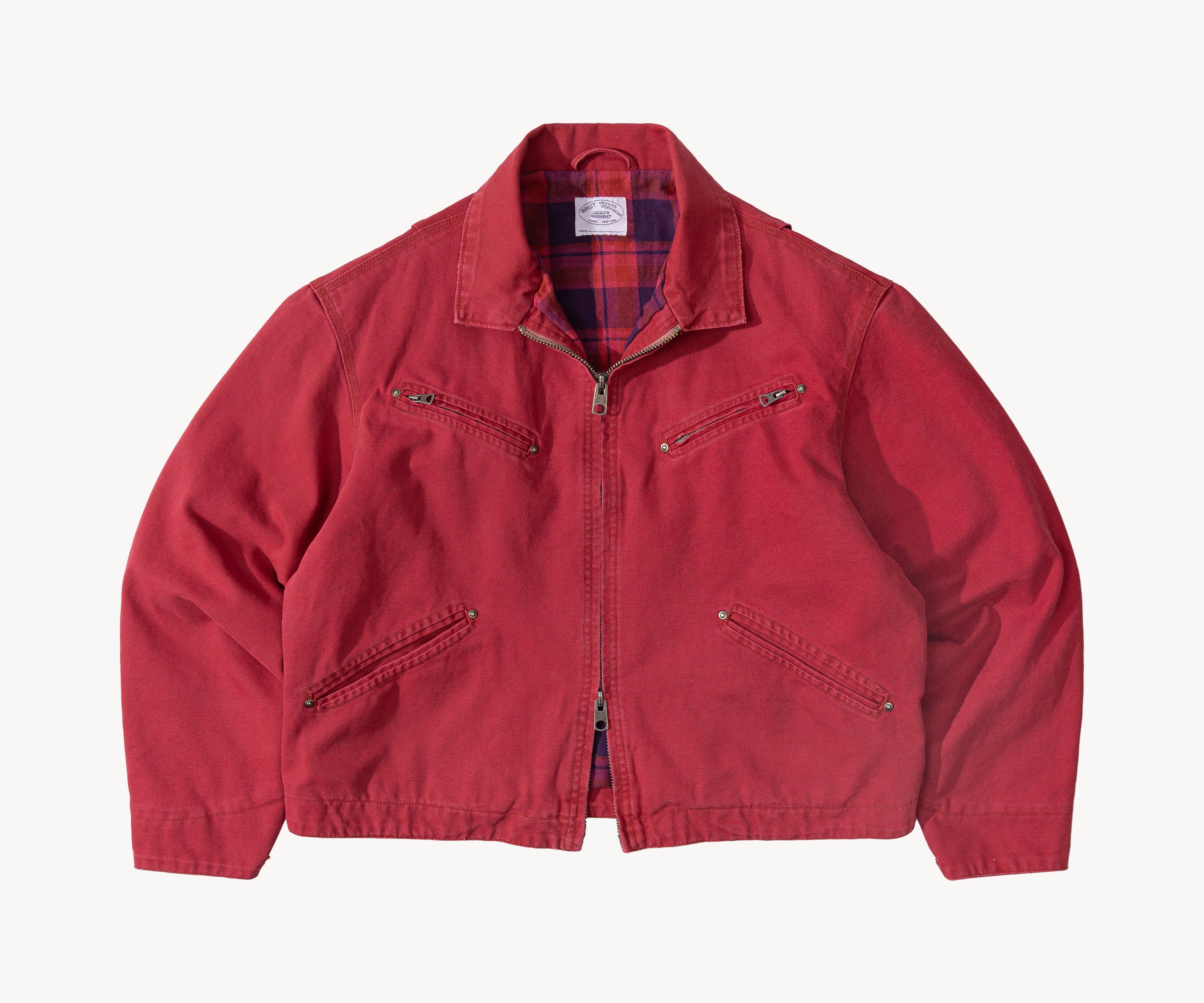 THE OVERDYED BEIRING JACKET Coats & Jackets X-SMALL / RED - BRUT Clothing