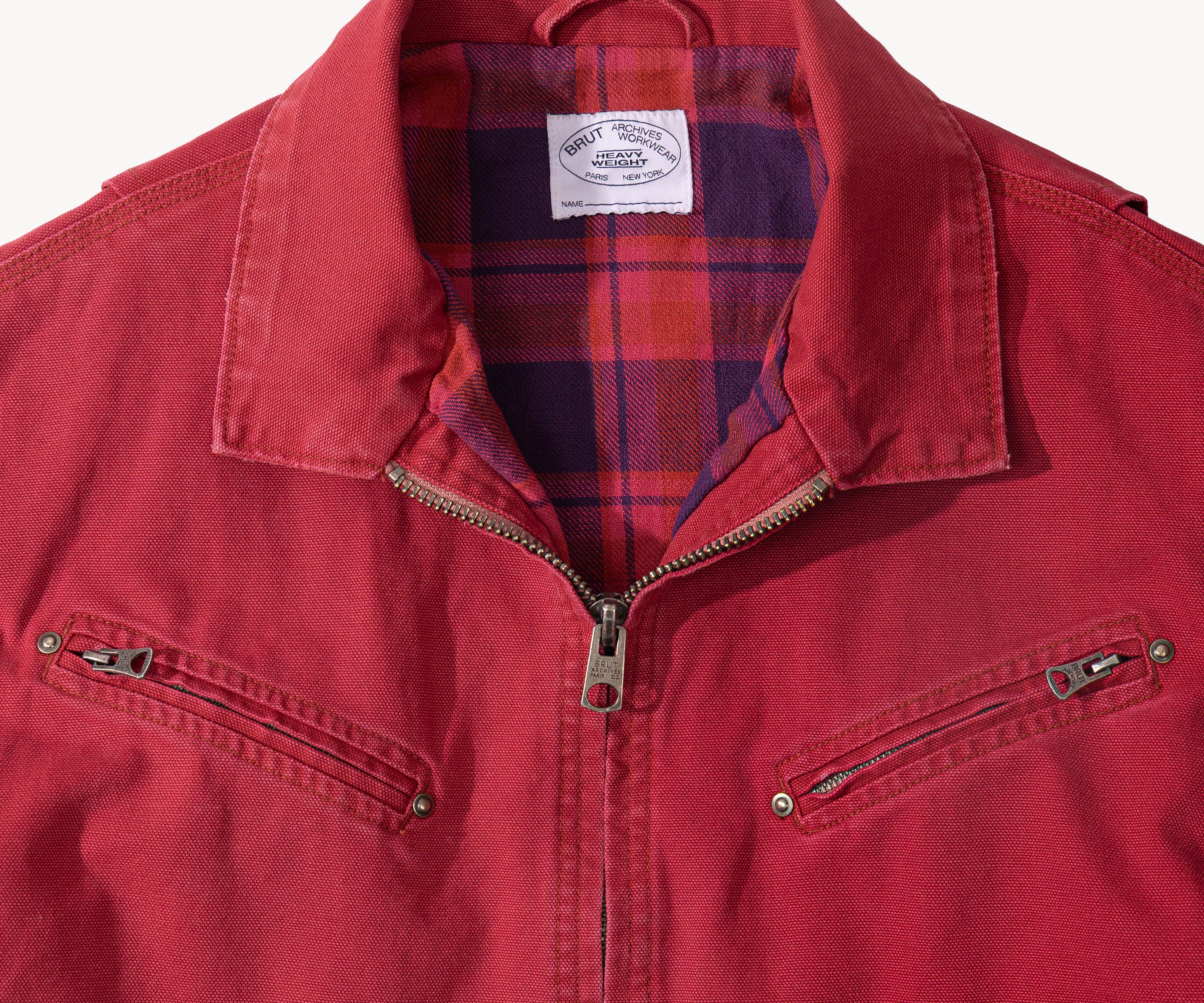 THE OVERDYED BEIRING JACKET Coats & Jackets X-SMALL / RED - BRUT Clothing