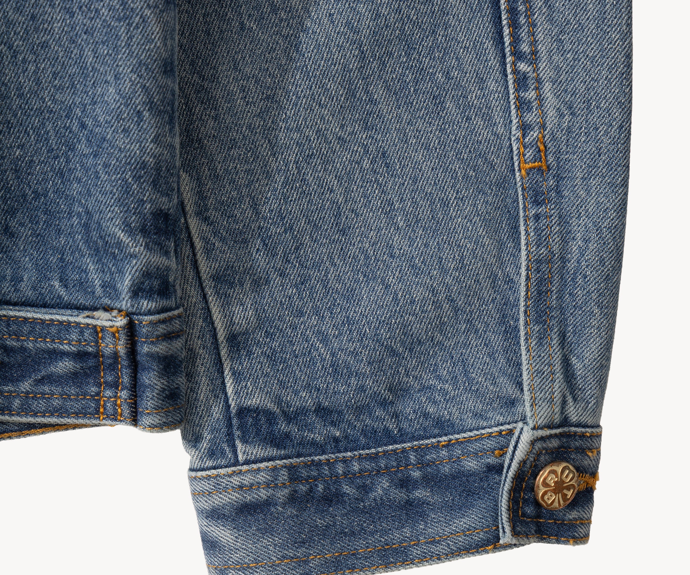 THE PLEATED DENIM JACKET Coats & Jackets X-SMALL / BLUE STONE WASH - BRUT Clothing