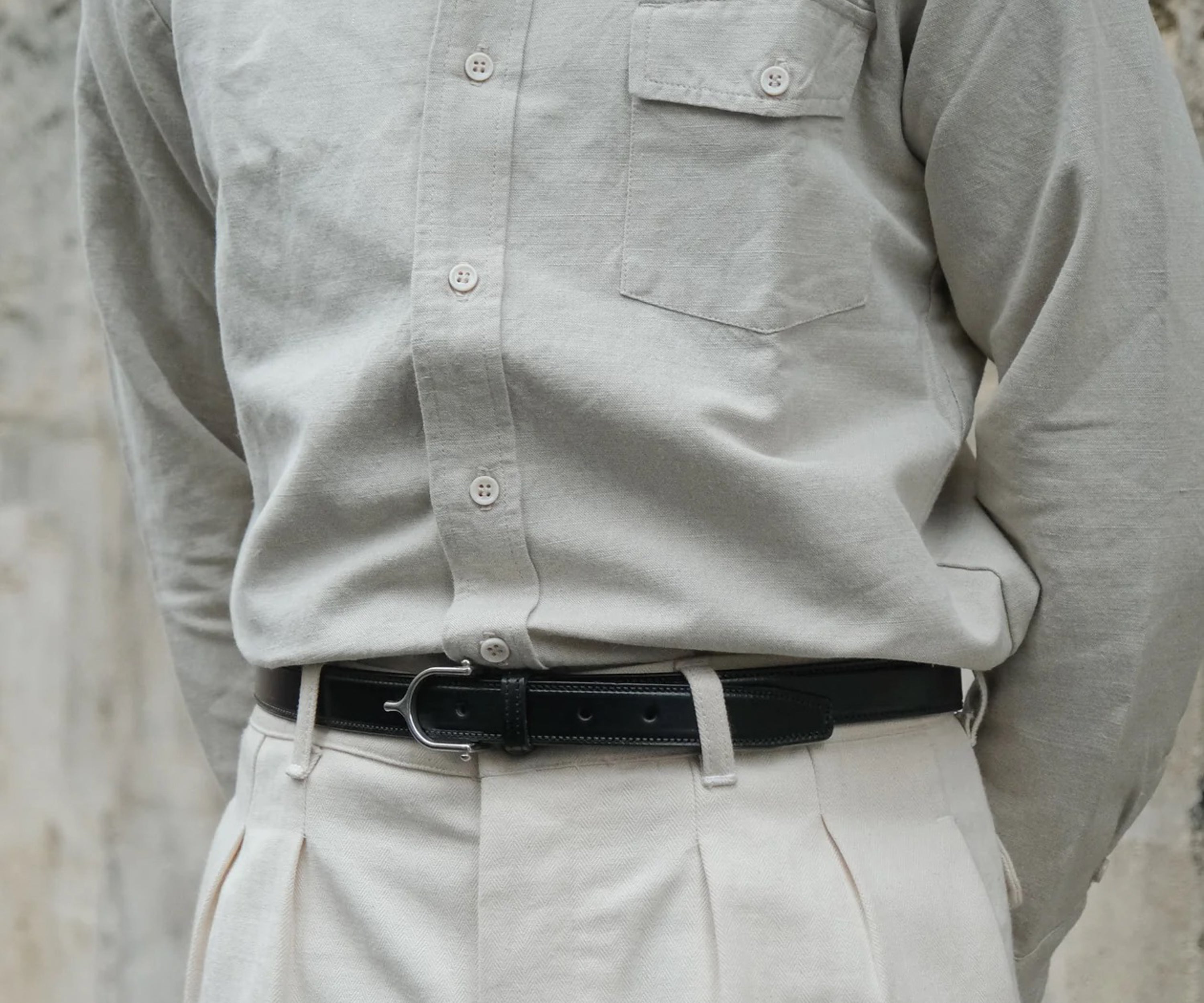 THE SPUR BELT Ceintures TAILLE 0 / NOIR / NICKEL / MODÈLE 007 - BRUT Clothing