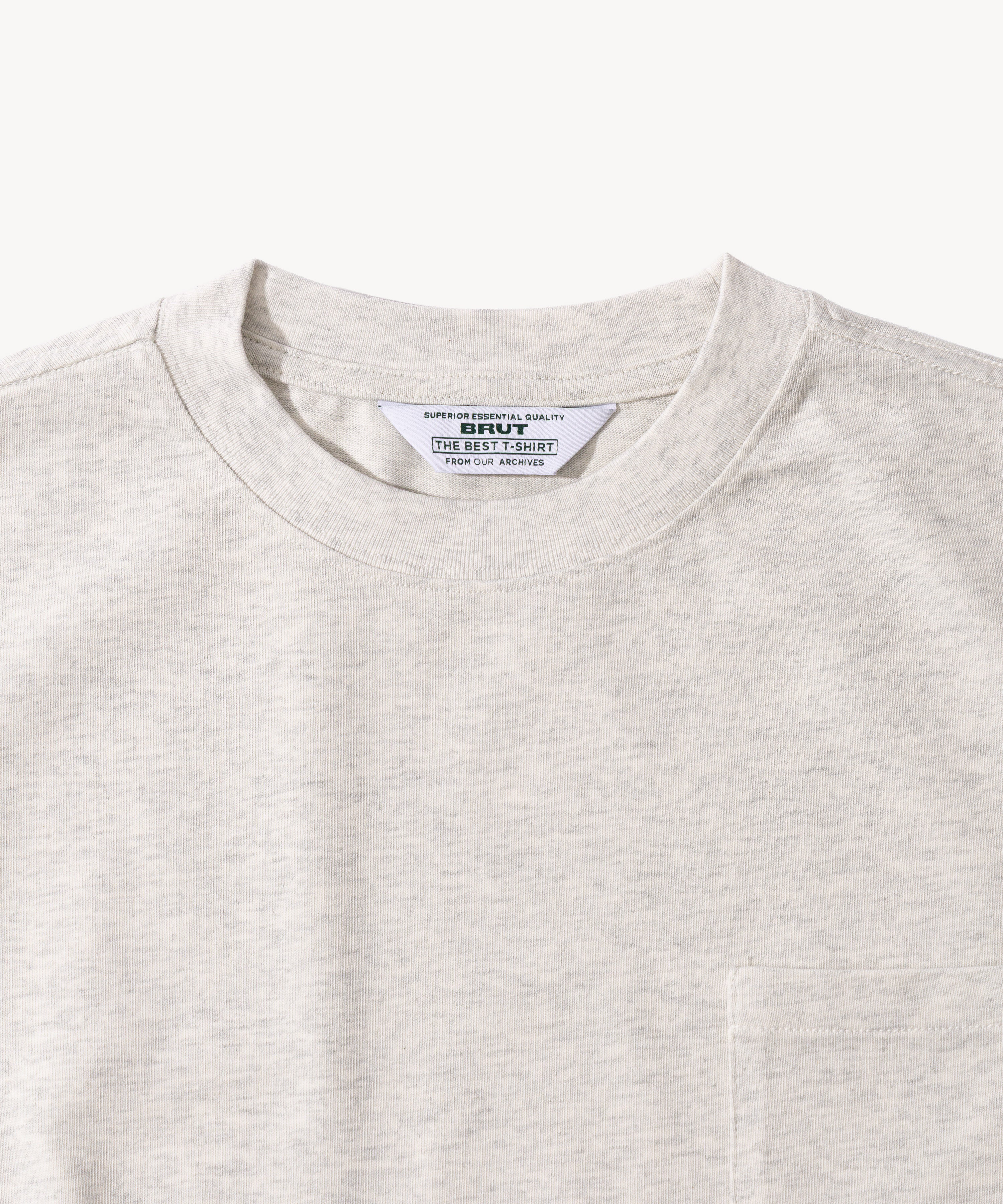 THE BEST LONG SLEEVES POCKET T-SHIRT - HEATHER GREY | BRUT Clothing