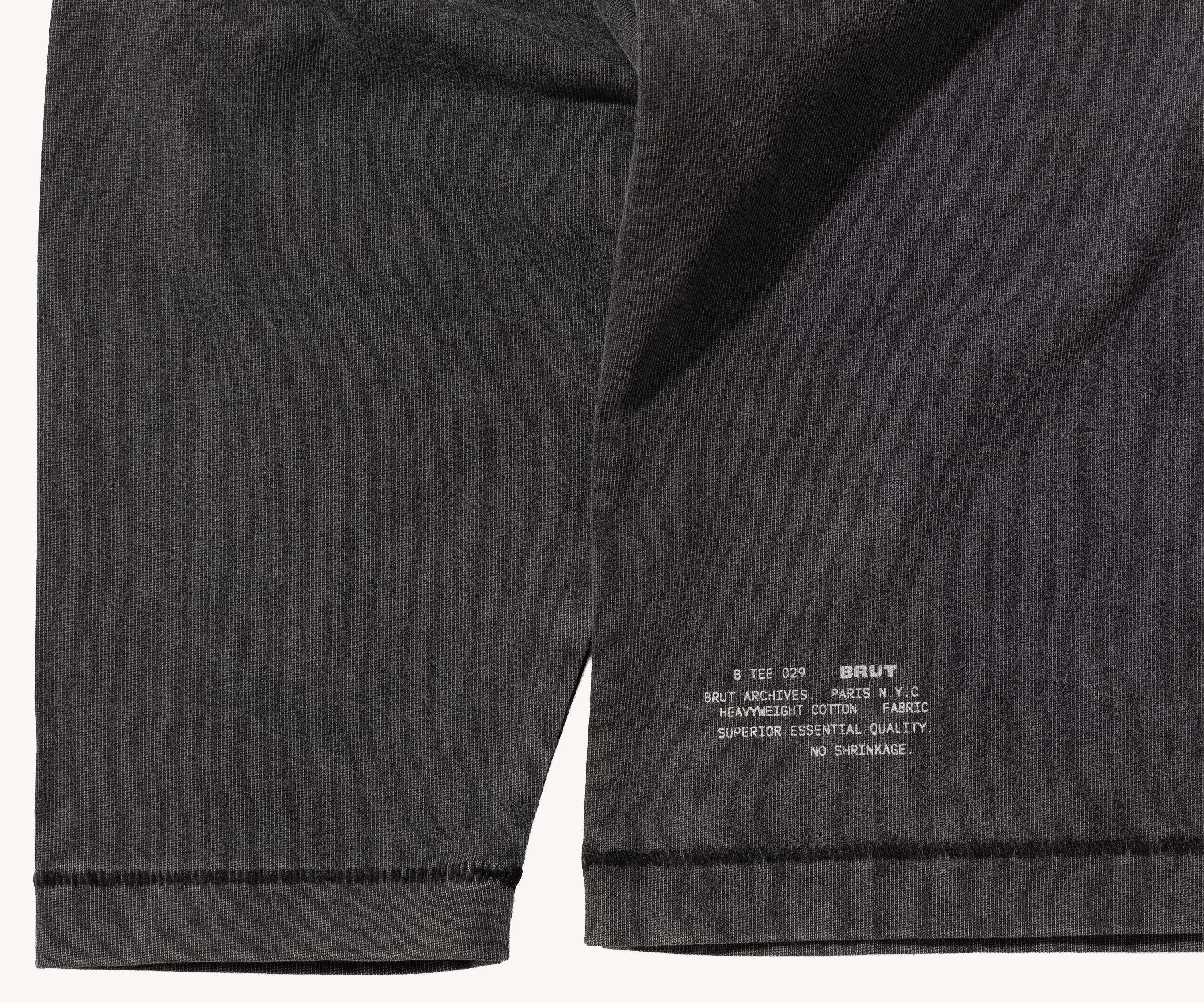 THE BEST LONG SLEEVES POCKET T-SHIRT T-Shirts X-SMALL / STRONG FADED BLACK - BRUT Clothing