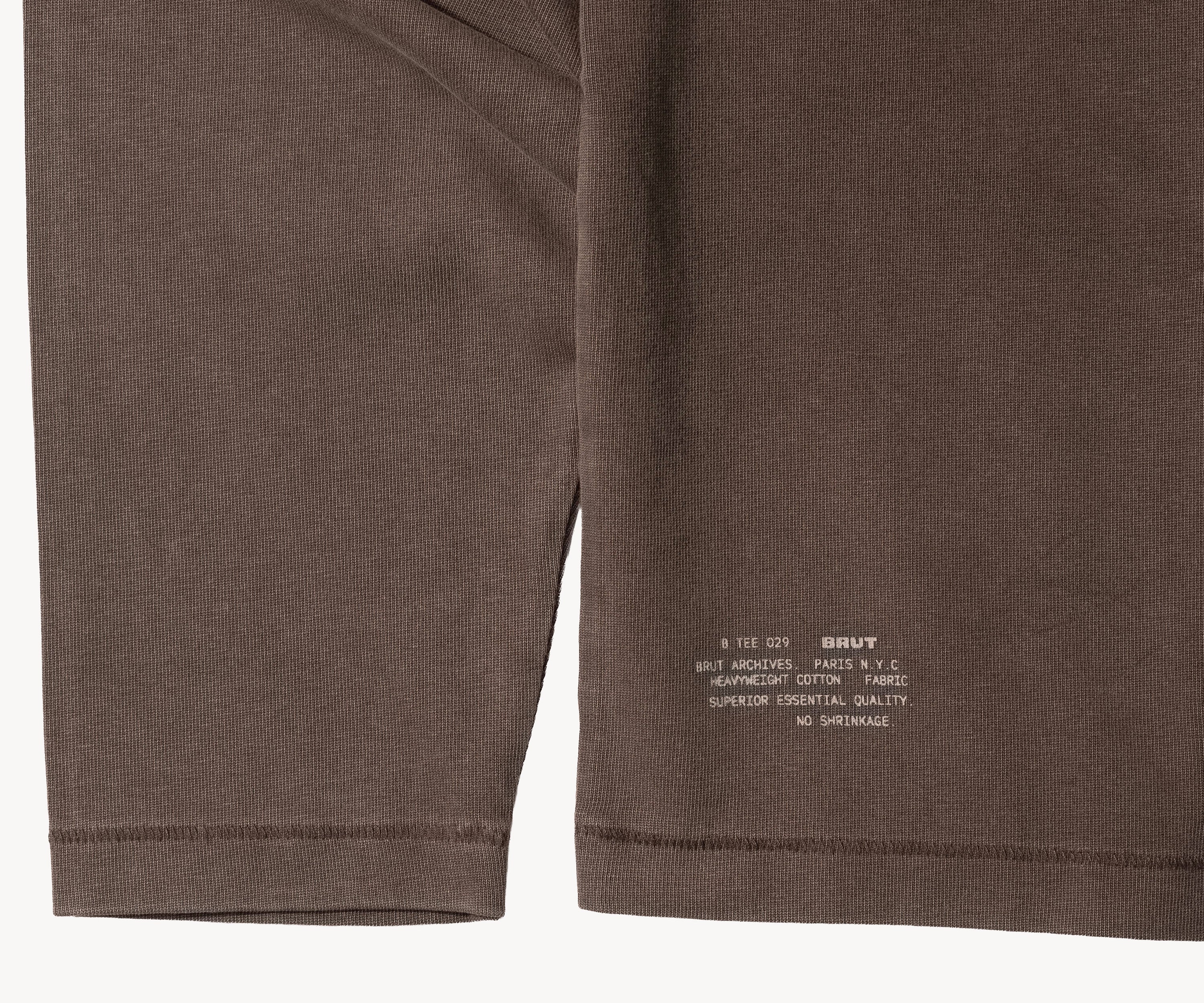 THE BEST LONG SLEEVES POCKET T-SHIRT T-Shirts X-SMALL / LIGHT BROWN - BRUT Clothing