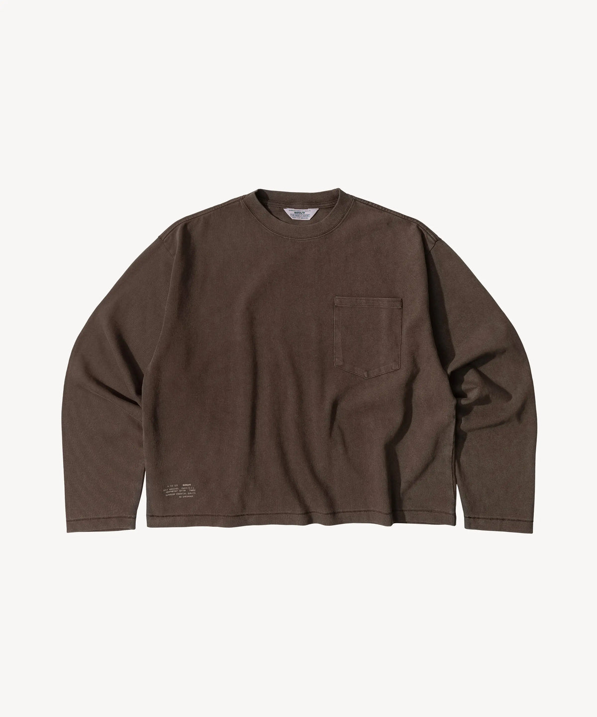 THE BEST LONG SLEEVES POCKET T-SHIRT - LIGHT BROWN | BRUT Clothing