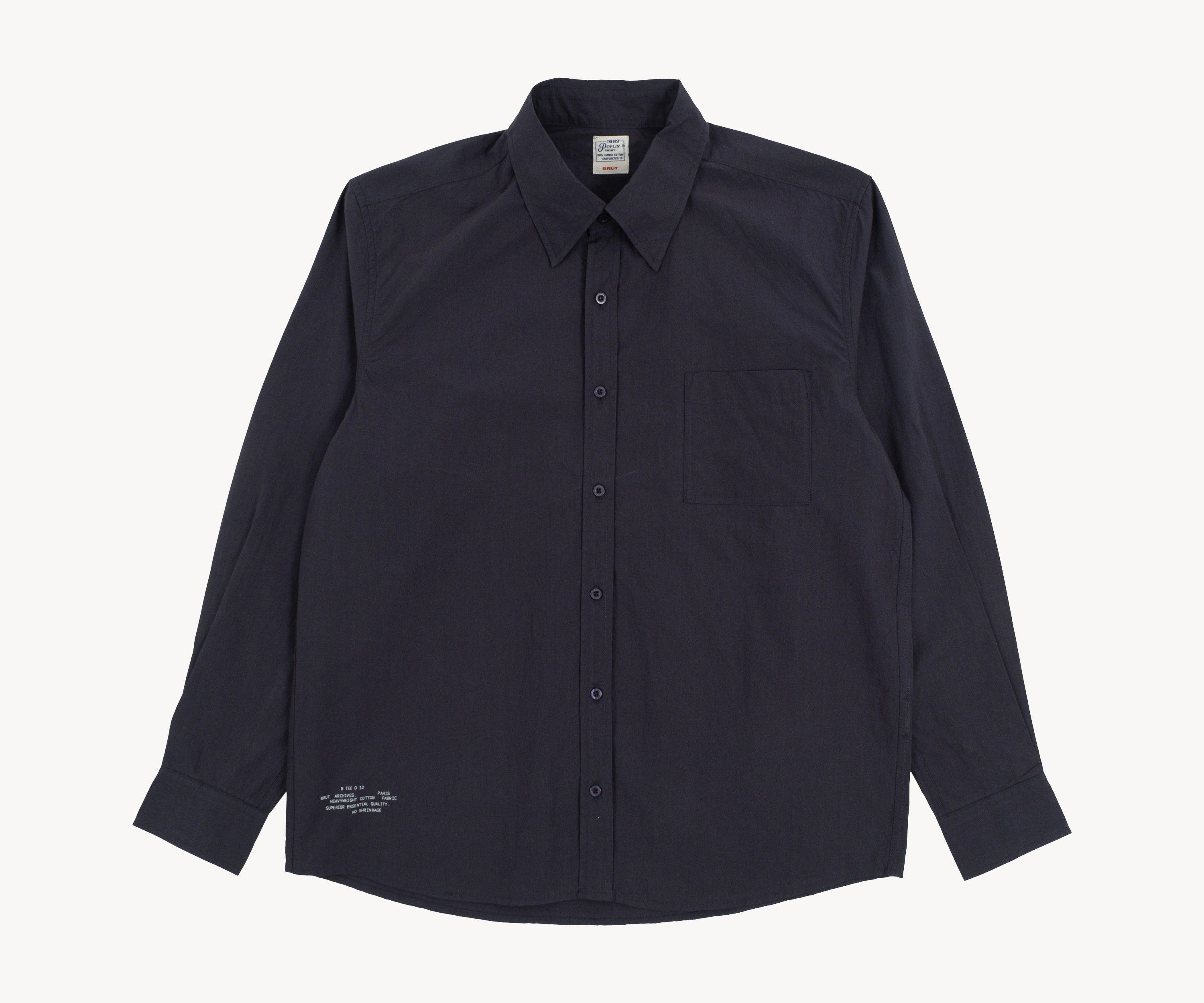 THE BEST POPLIN SHIRT Chemises XS / BLEU MARINE - BRUT Clothing