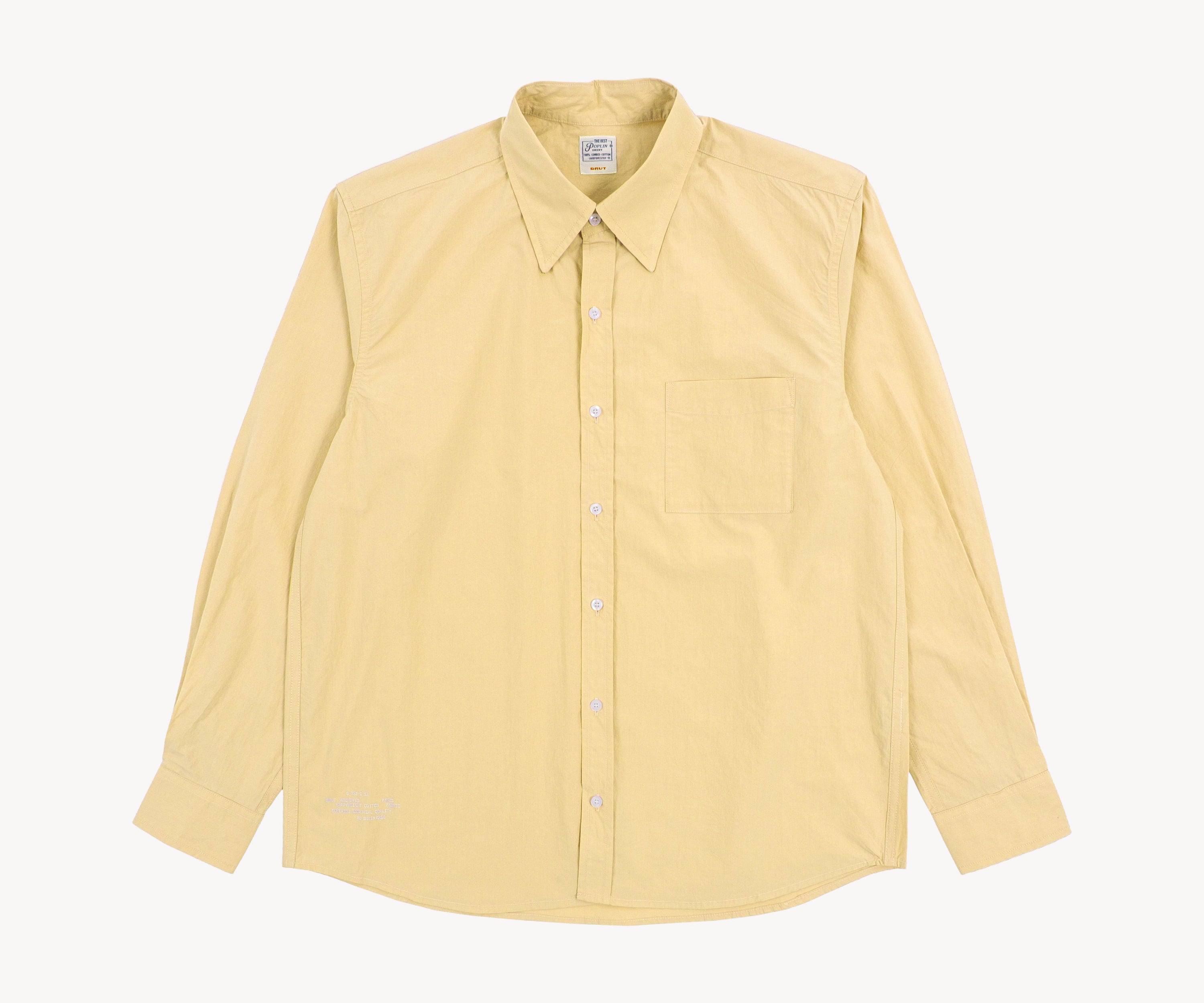 THE BEST POPLIN SHIRT Chemises XS / JAUNE - BRUT Clothing