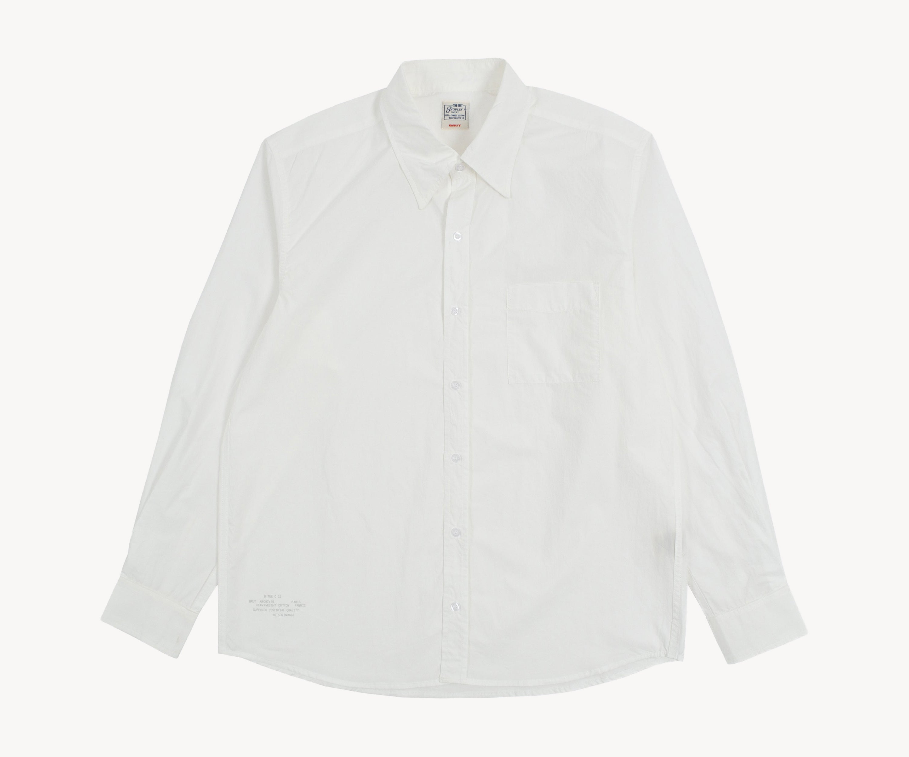 THE BEST POPLIN SHIRT  Chemises XS / BLANCHE - BRUT Clothing