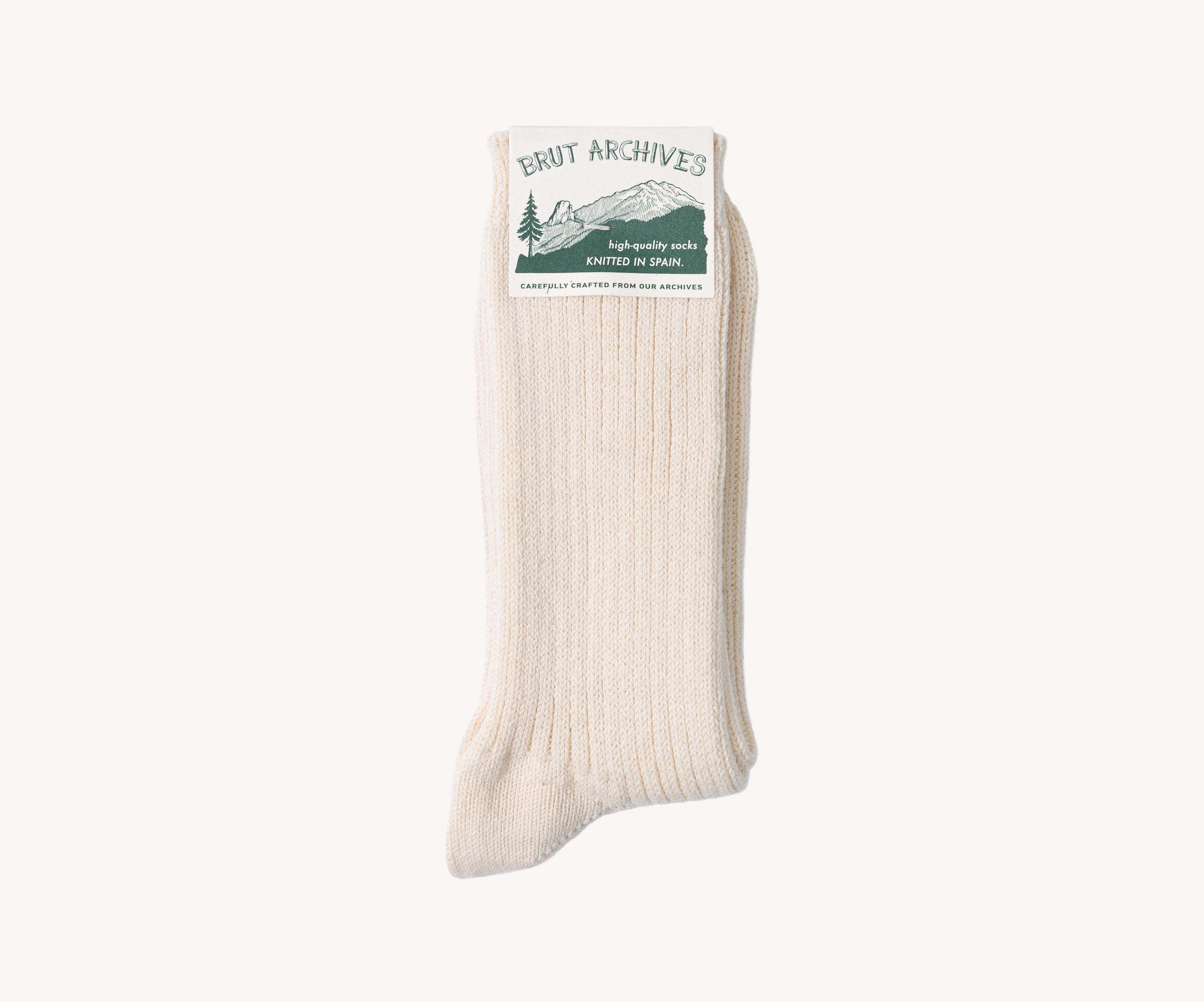 THE BEST SOCKS Socks and Shoes M (36EU-40EU / 4US-7US) / NATURAL - BRUT Clothing
