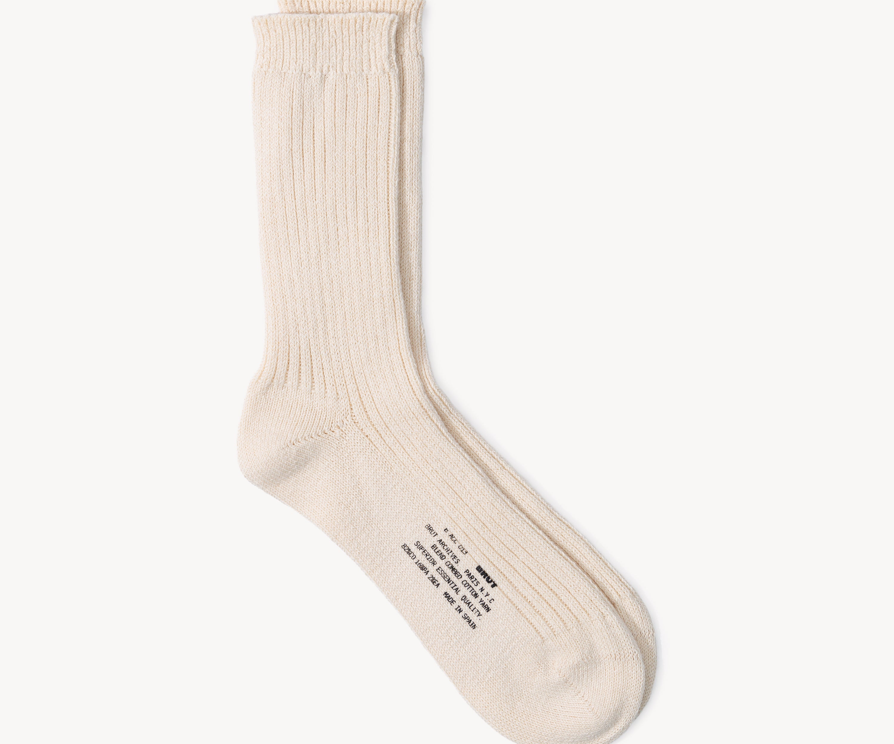 THE BEST SOCKS Socks and Shoes M (36EU-40EU / 4US-7US) / NATURAL - BRUT Clothing