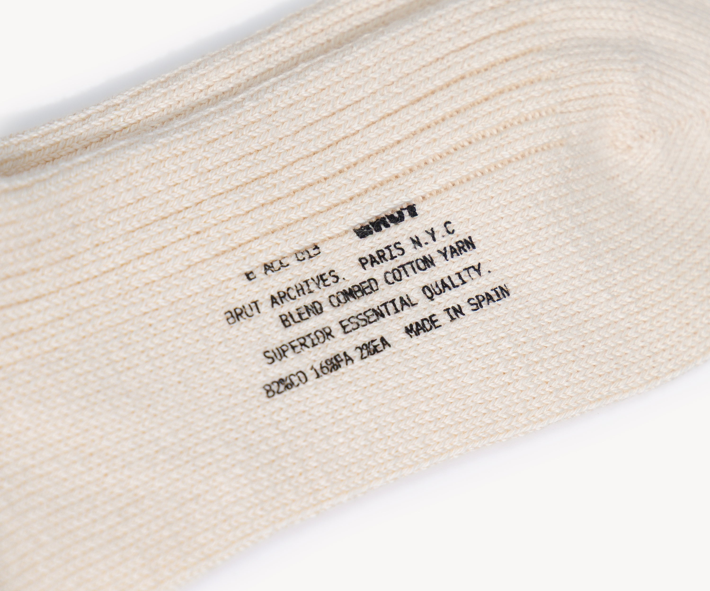 THE BEST SOCKS Socks and Shoes M (36EU-40EU / 4US-7US) / NATURAL - BRUT Clothing