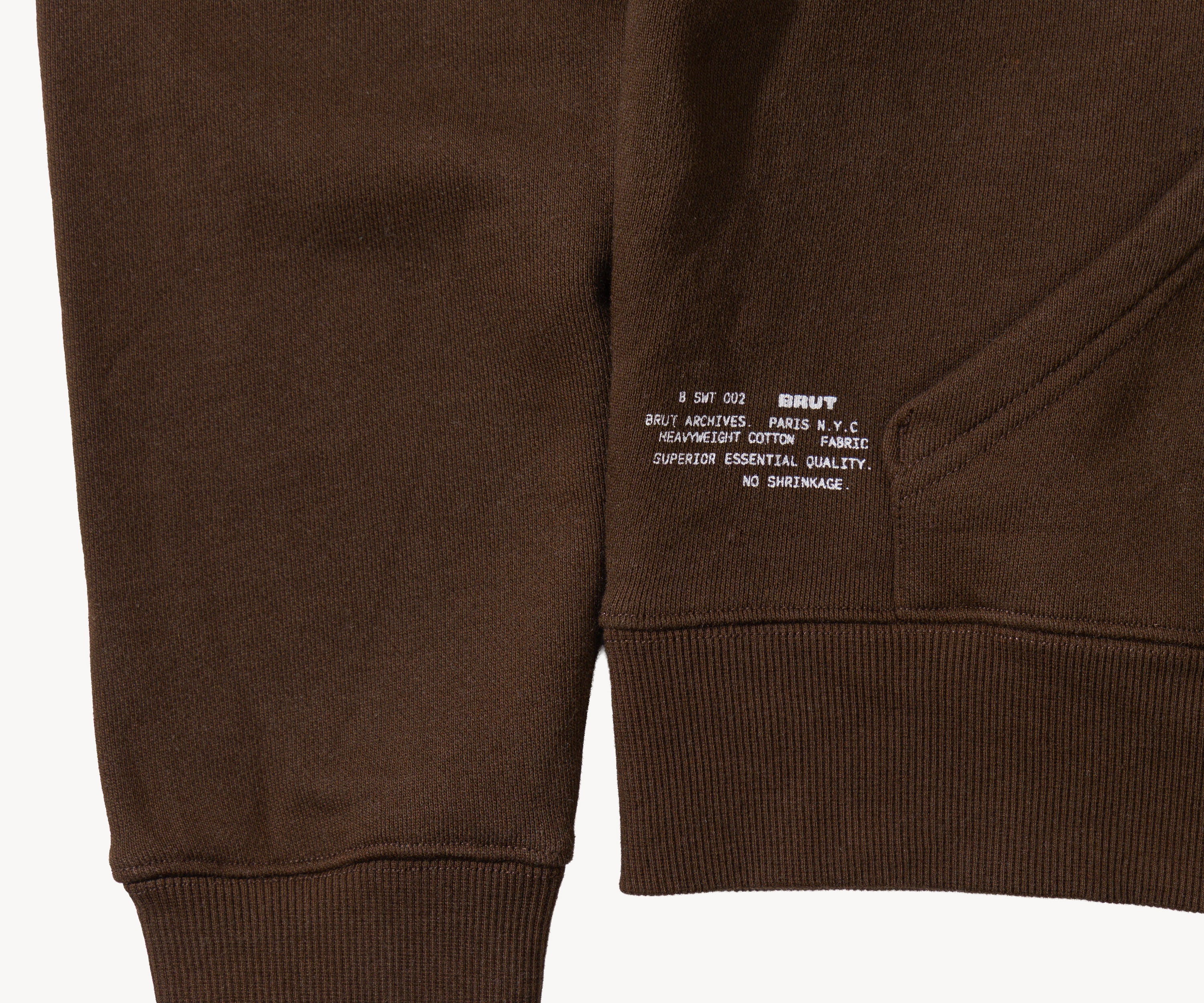 THE BEST SWEAT Sweatshirts X-SMALL / BROWN - BRUT Clothing