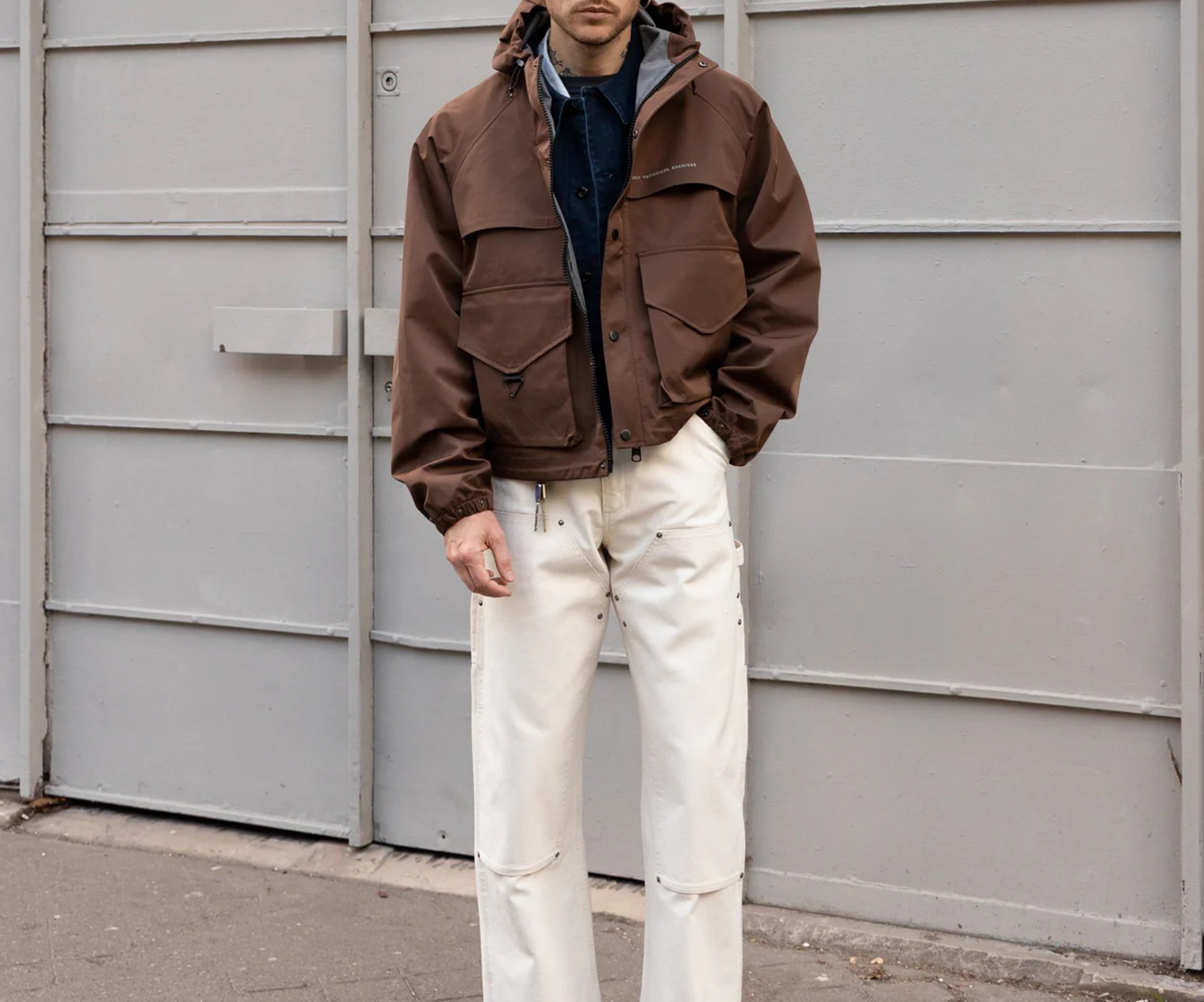 THE RAIN CROPPED JACKET Coats & Jackets X-SMALL / BROWN - BRUT Clothing