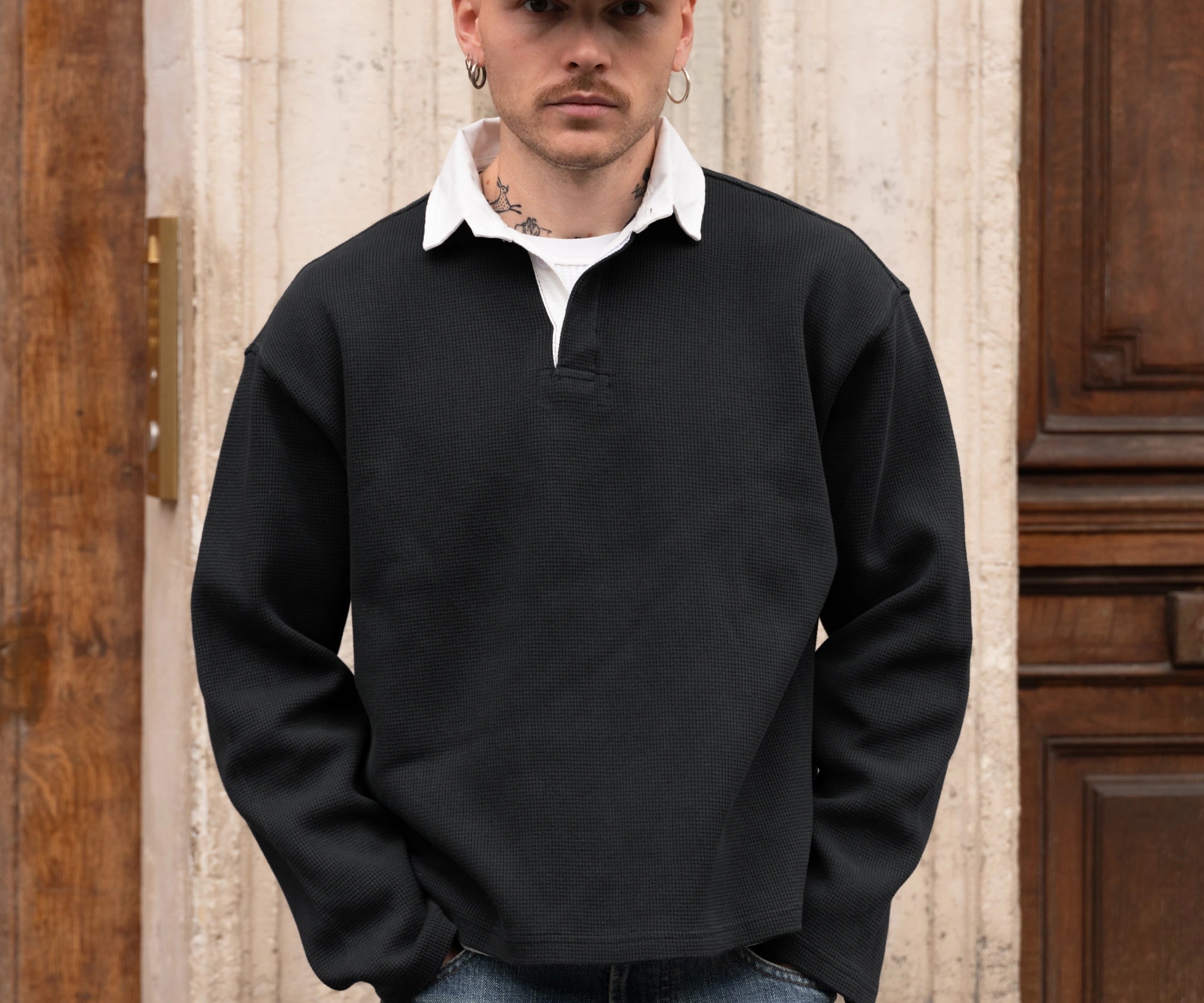 THE THERMAL POLO Sweats X-SMALL / NOIR - BRUT Clothing