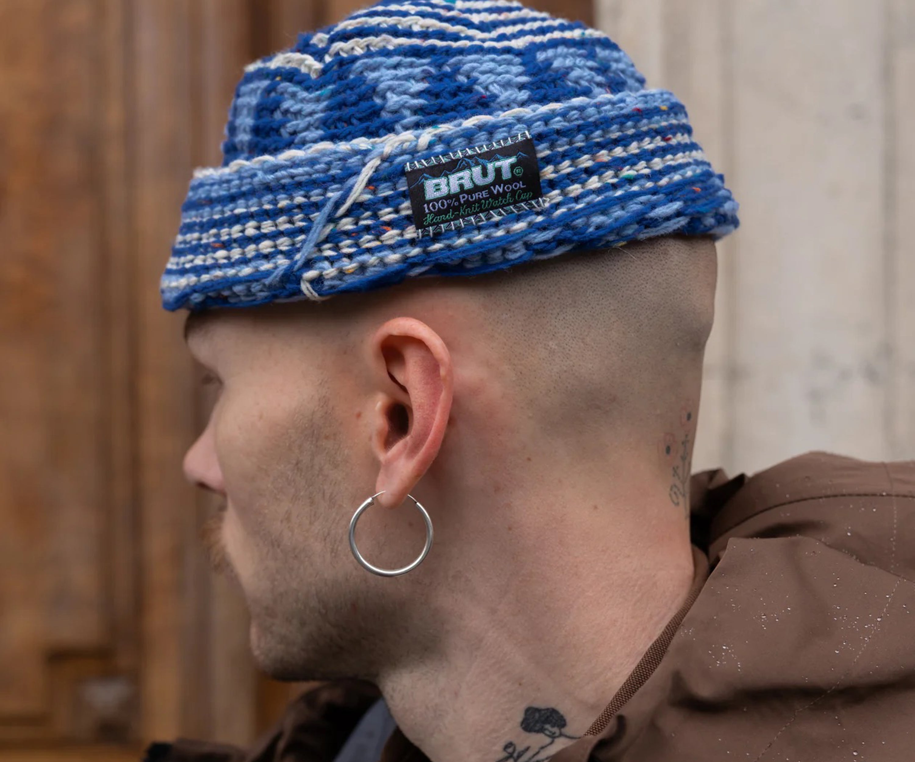 THE HAND-KNIT WATCH CAP Hats and Caps BLUE - BRUT Clothing