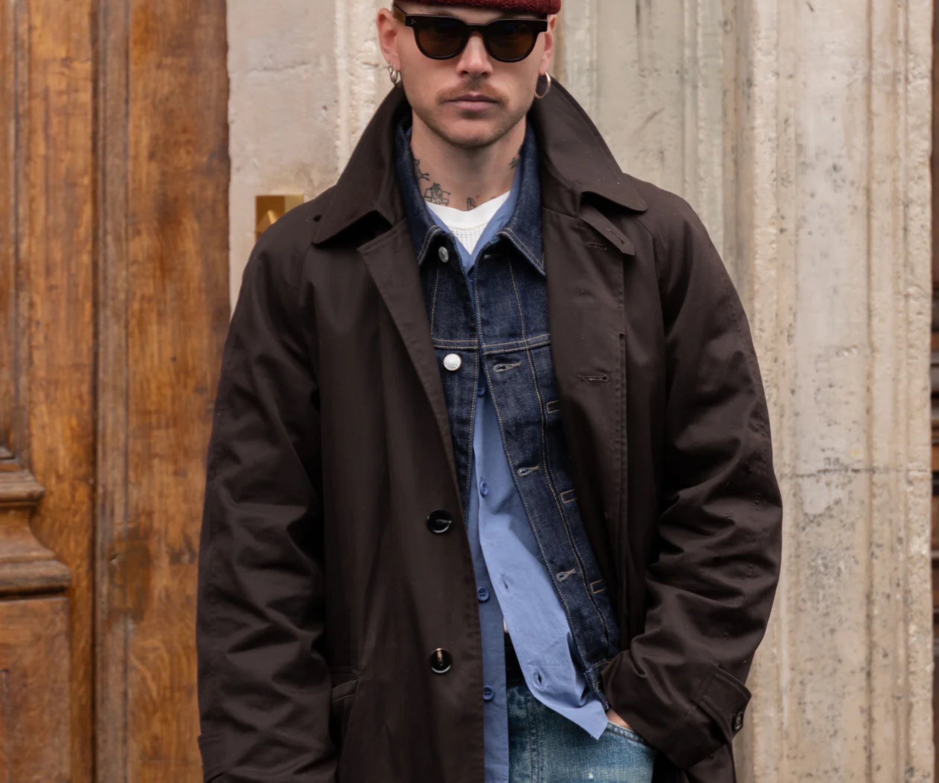 THE HEAVY WATCH CAP Chapeaux et casquettes BORDEAUX - BRUT Vêtements