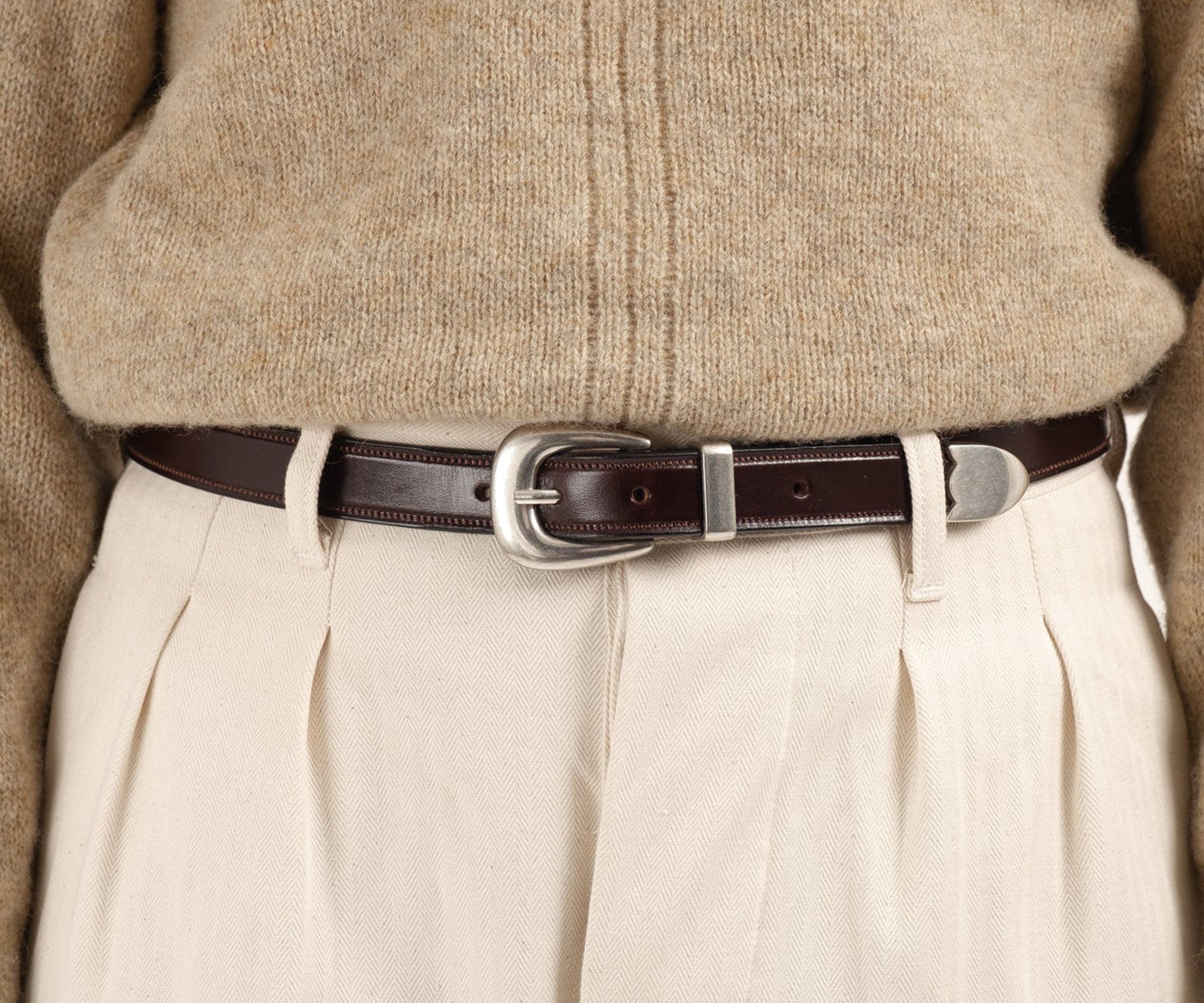 THE MACADAM BELT Ceintures TAILLE 0 / HAVANA - BRUT Vêtements