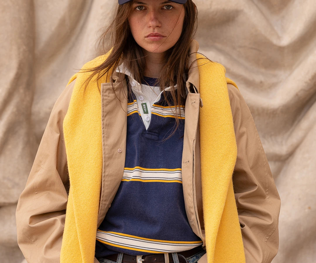 THE RUGBY POLO Sweatshirts X-SMALL / BLUE / WHITE - BRUT Clothing