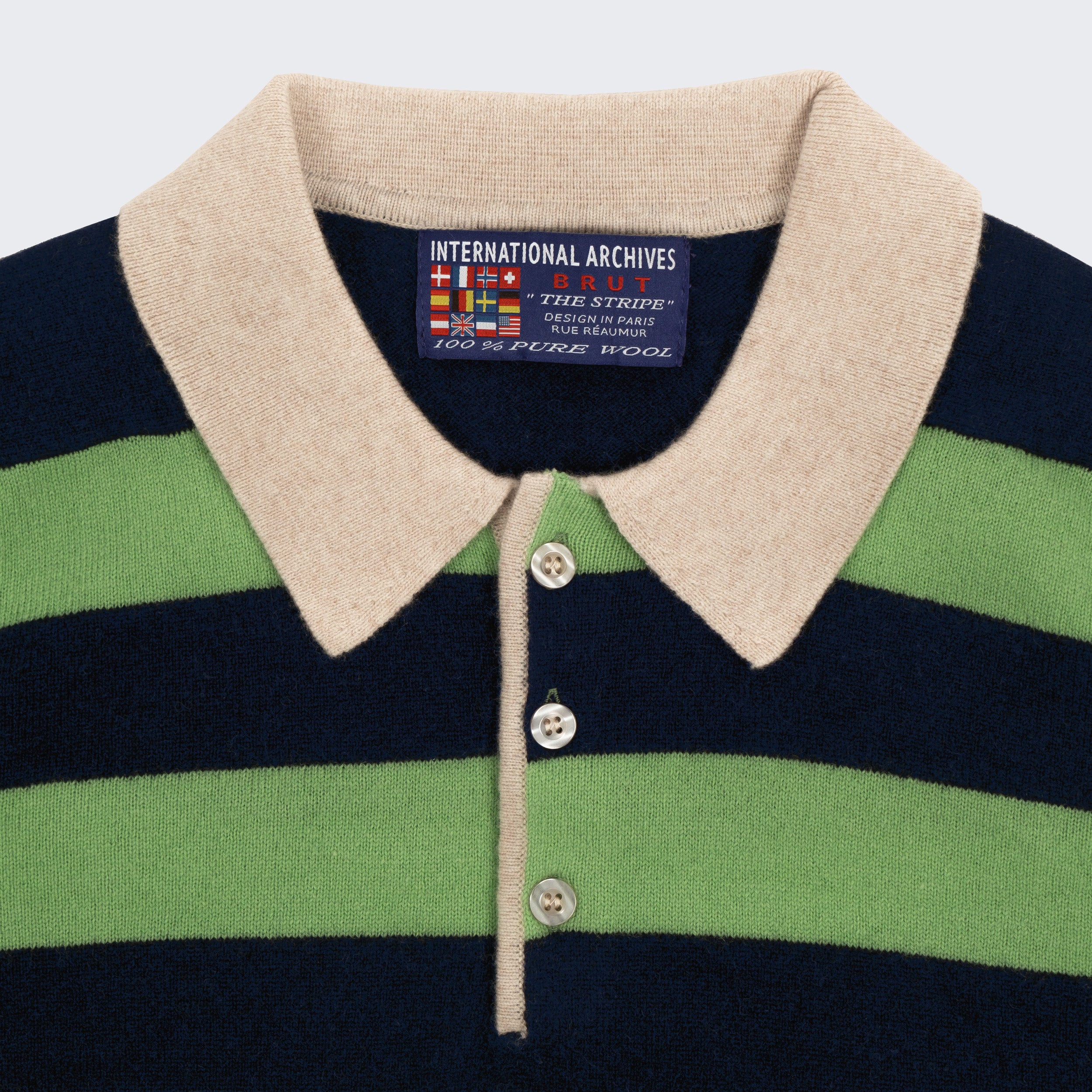 トップス [Europe archives]00sZipup Line PoloShirt Europe archives]00sZipup Line PoloShirt - メルカリ