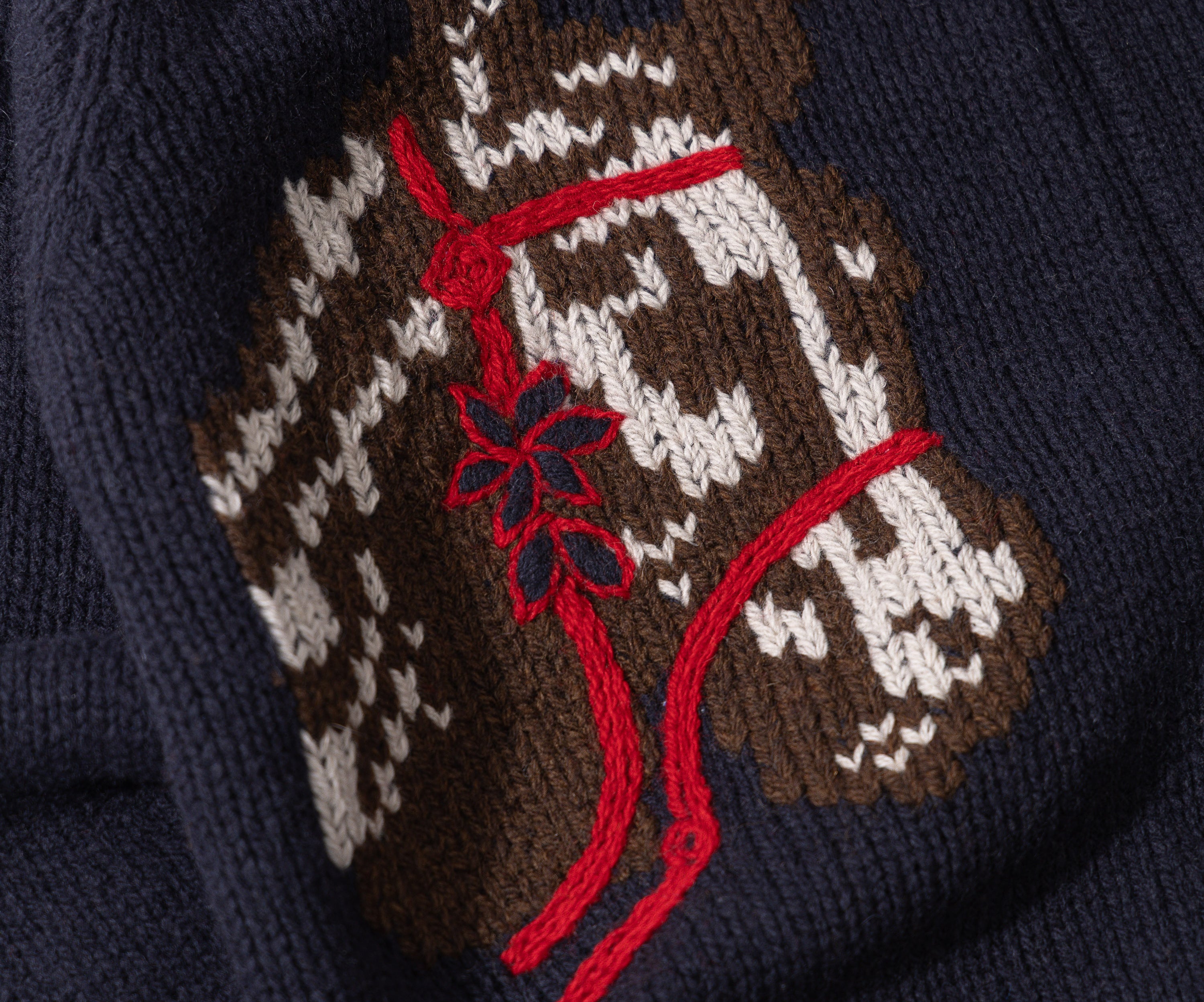 THE LUCKY SWEATER HAND KNIT X-SMALL / BLEU MARINE - BRUT Clothing