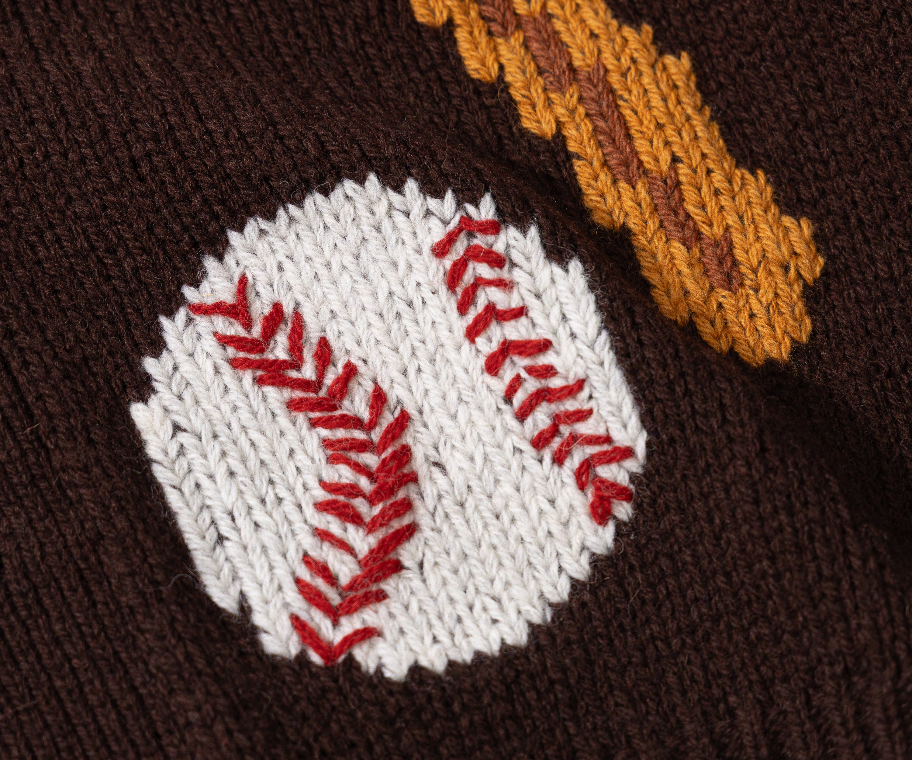 THE BASEBALL CARDIGAN Tricot XS / MARRON - BRUT Clothing